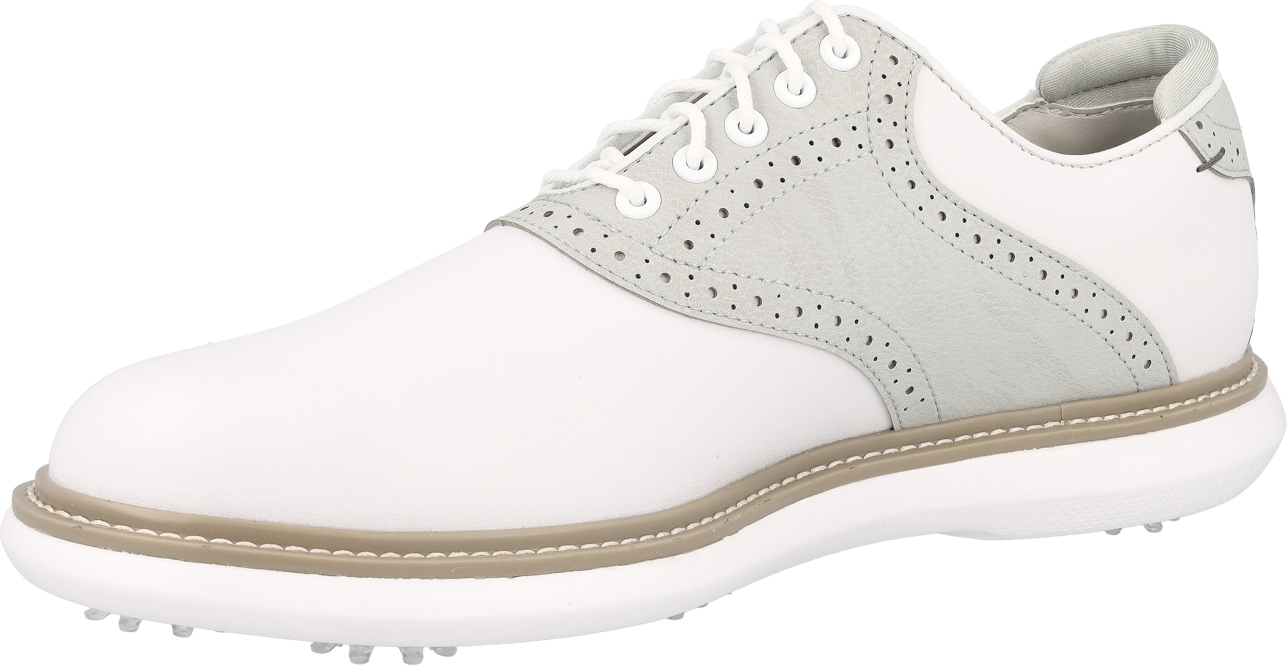 FootJoy FJ Traditions 57957 White/Grey/White Men Golf Shoe - Picture 12 of 16