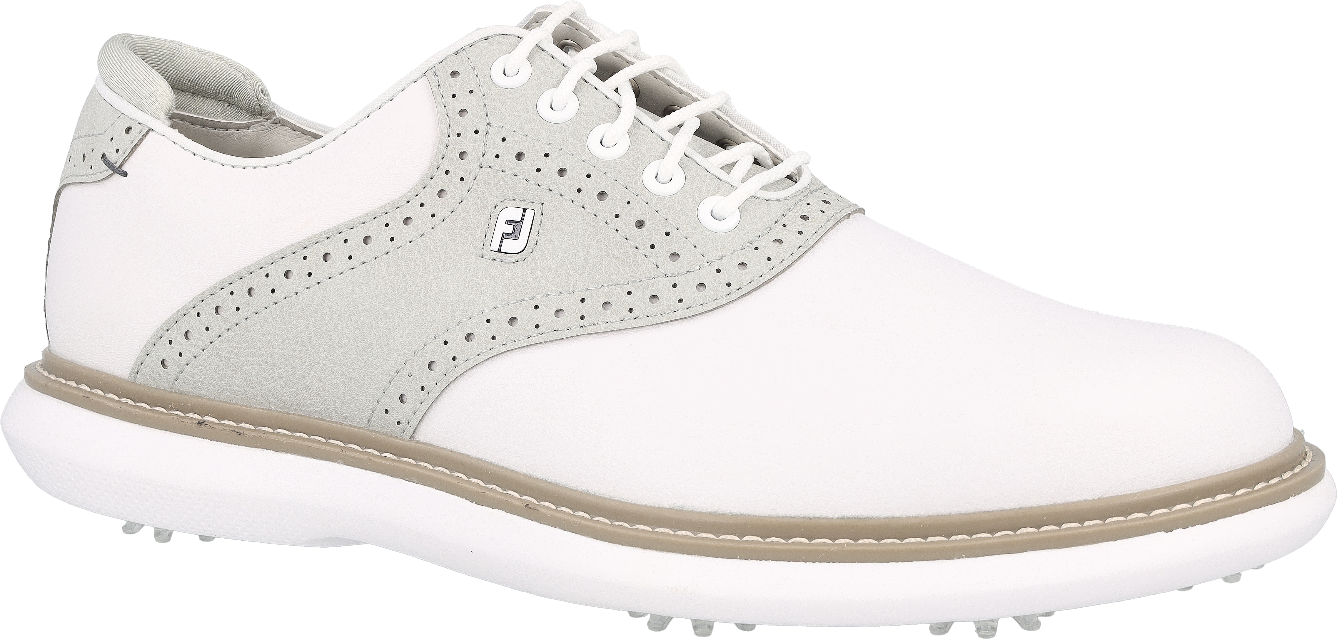 FootJoy FJ Traditions 57957 White/Grey/White Men Golf Shoe - Picture 11 of 16
