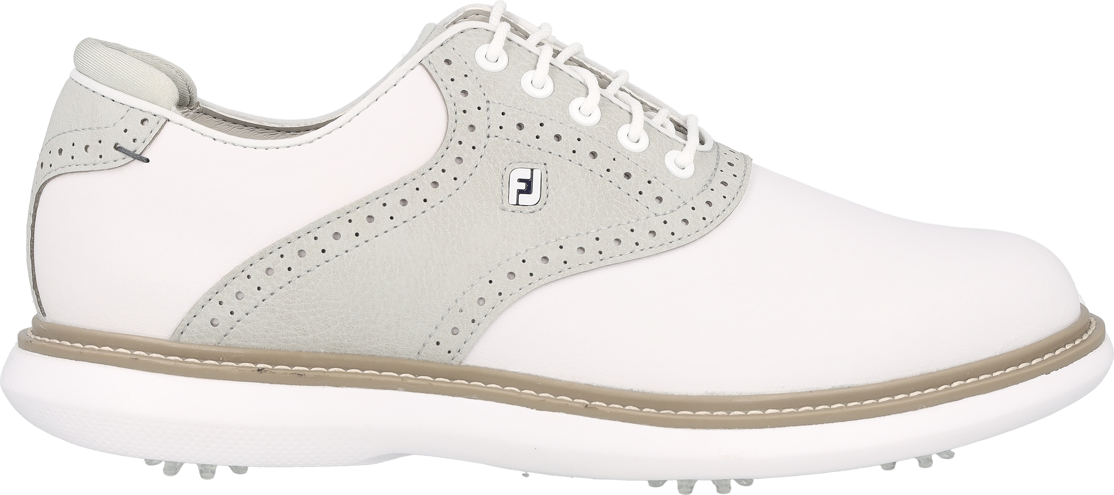 FootJoy FJ Traditions 57957 White/Grey/White Men Golf Shoe - Picture 9 of 16