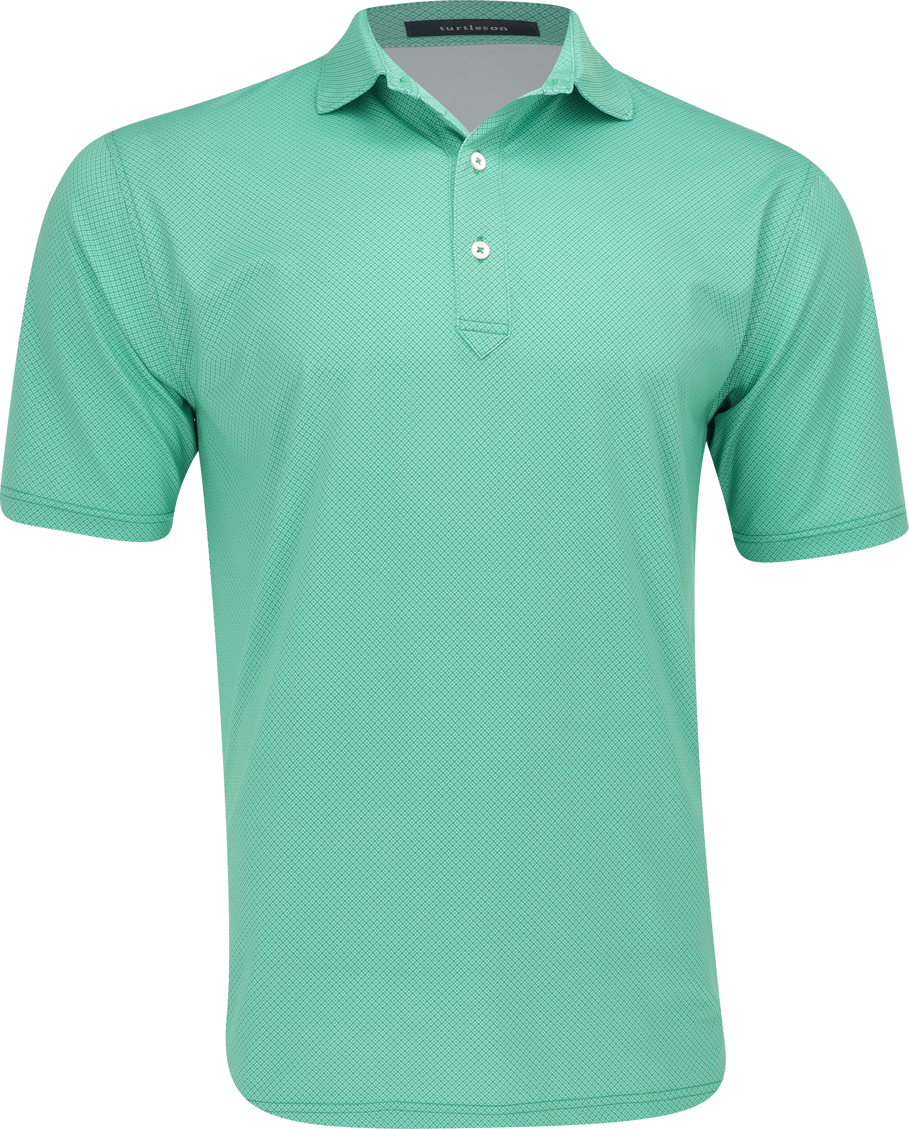 Turtleson Clarence Mini Diamond Jacquard Performance Polo Golf Shirt Herren - Bild 1 von 10