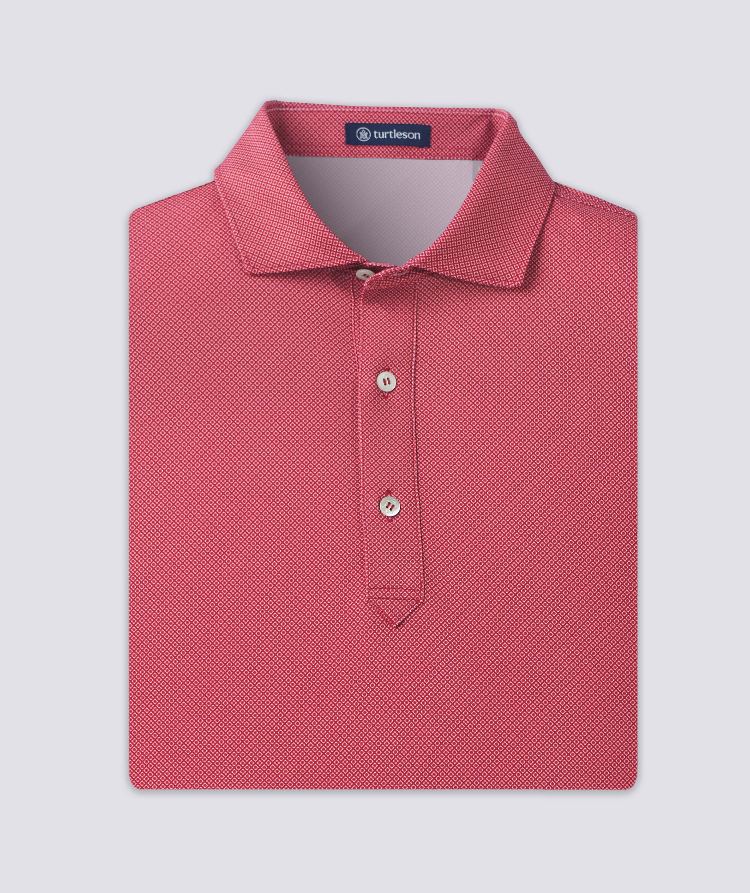 Turtleson Clarence Mini Diamond Jacquard Performance Polo Golf Shirt Herren - Bild 9 von 10