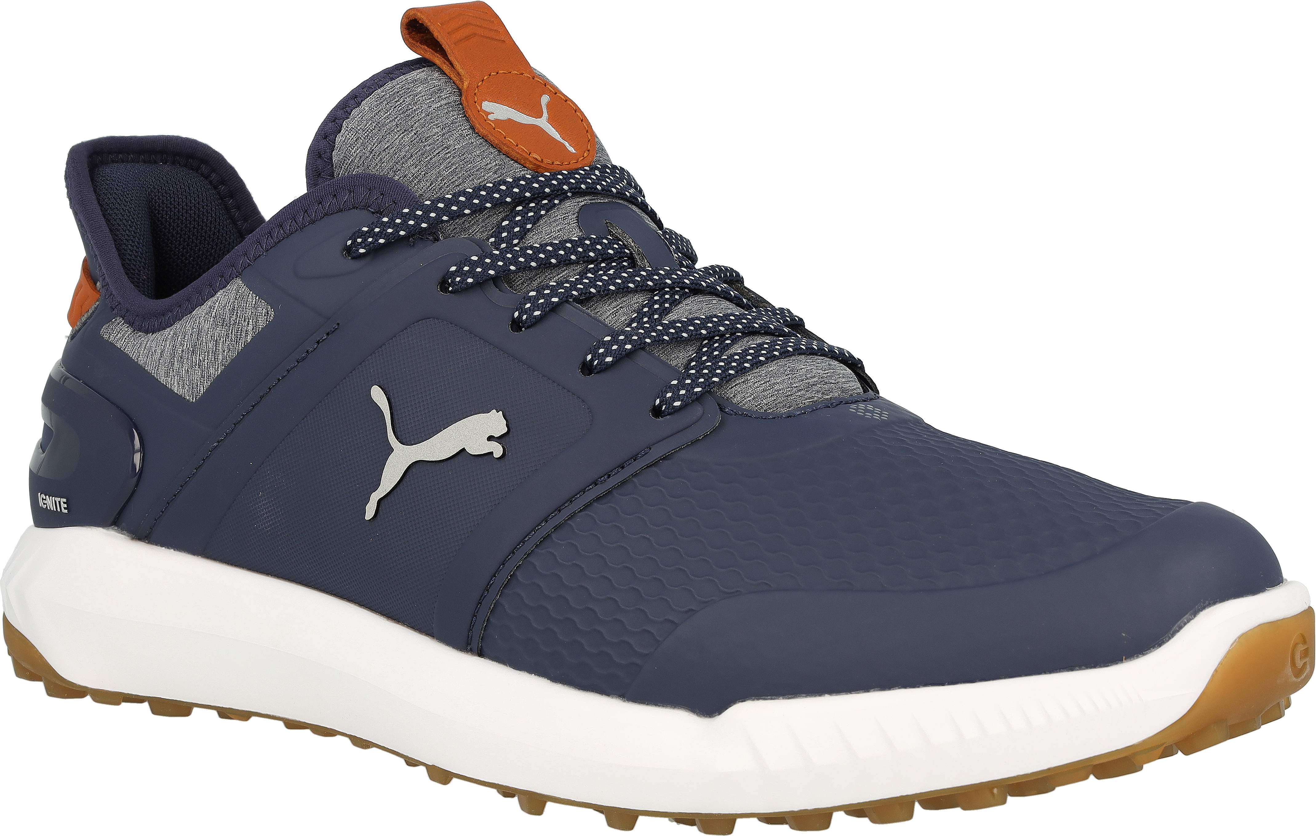 Puma Ignite Elevate 376077-05 Navy Silver Men Spikeless Golf Shoes - Picture 3 of 8