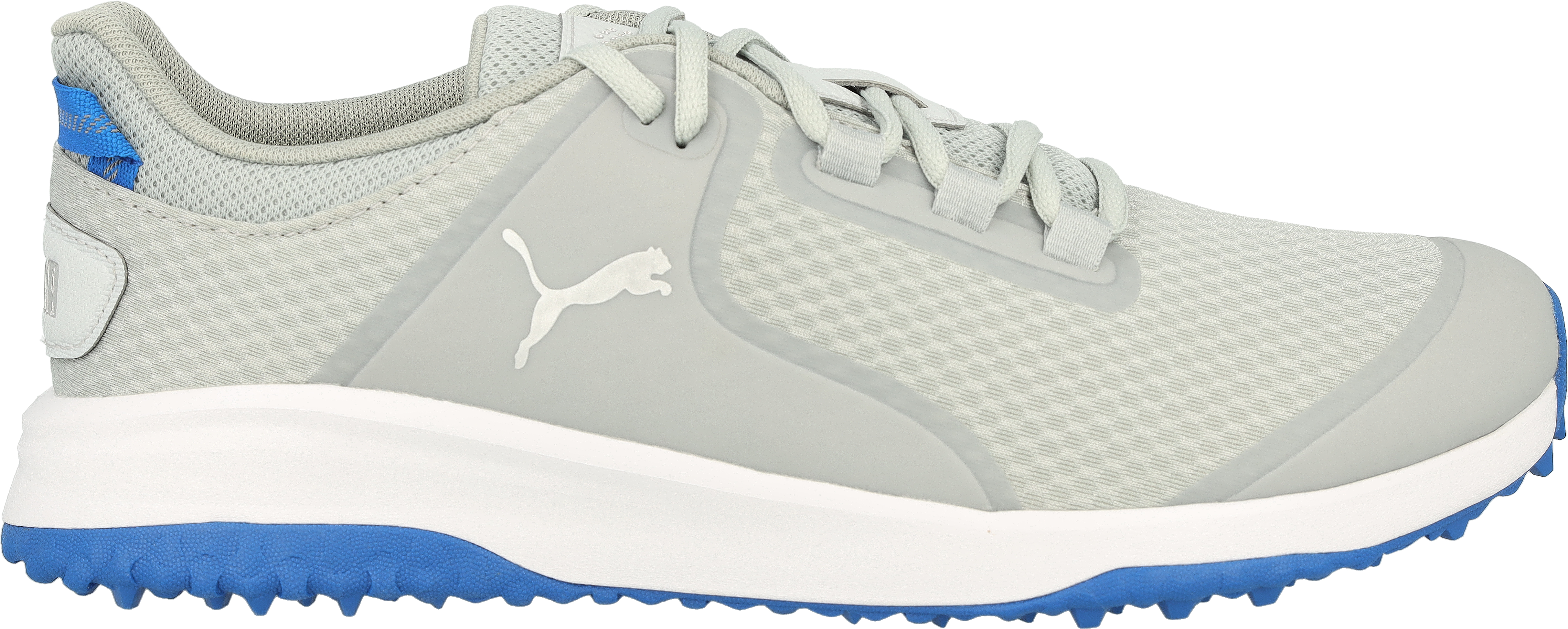 Puma Fusion Grip 377527-05 Flat Gray/Silver/Royal Men Spikeless Golf Shoes