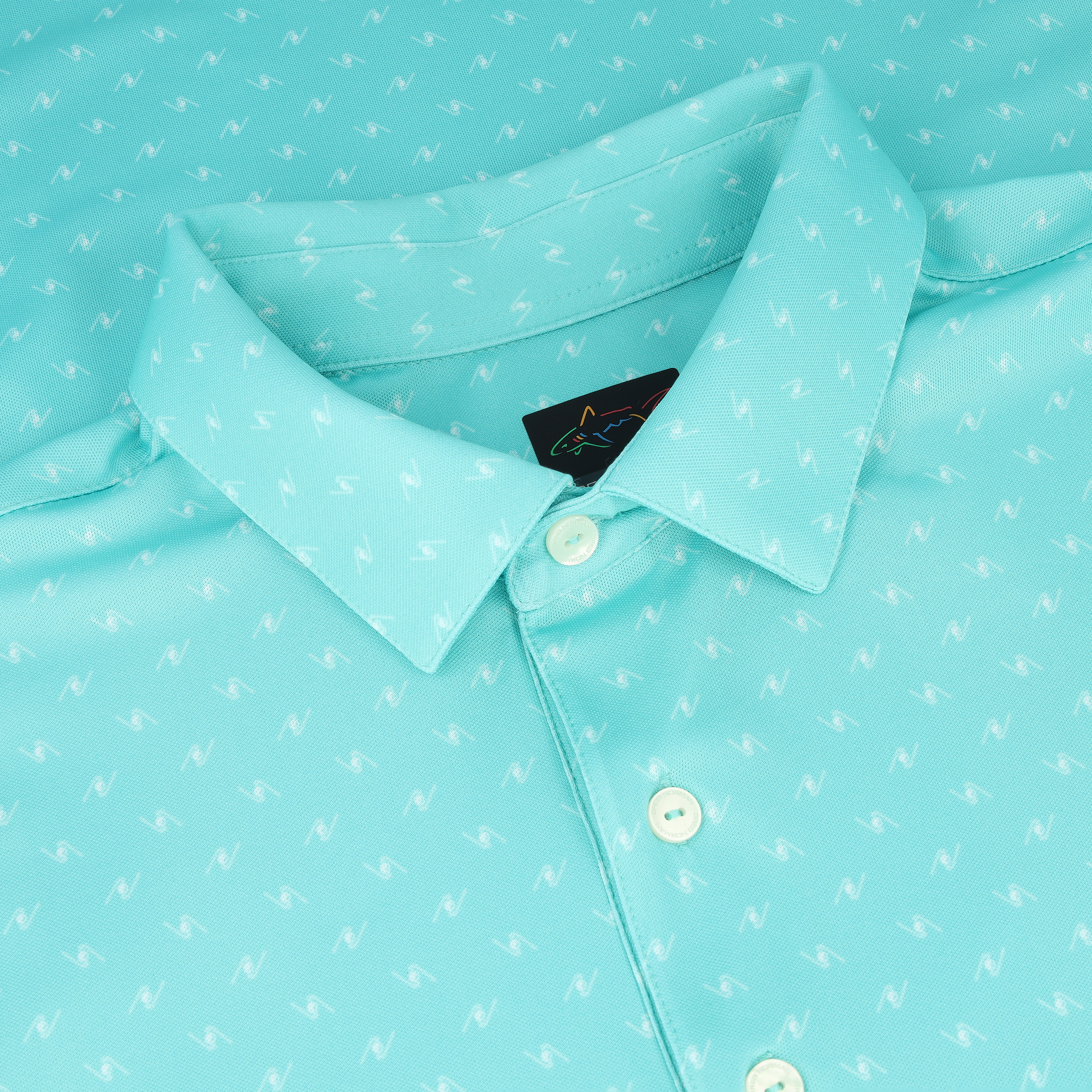 Greg Norman Freedom Micro Pique Spinner Print Shirt Herren - Farbe & Größe wählbar - Bild 13 von 16