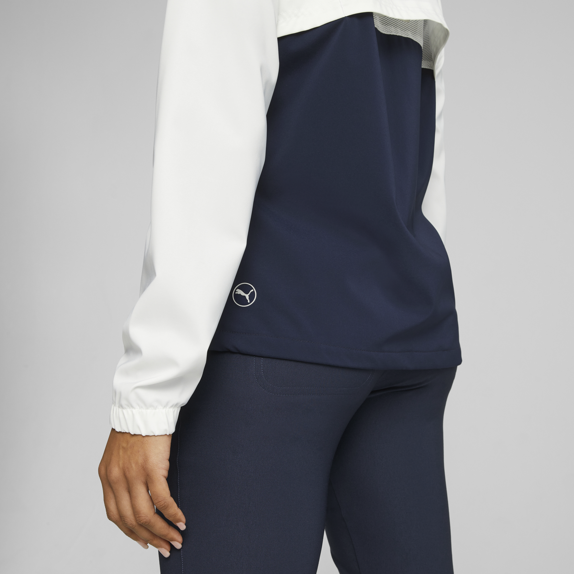 Puma W Monterey White Glow/Navy Blazer Outerwear Women M - Picture 2 of 10