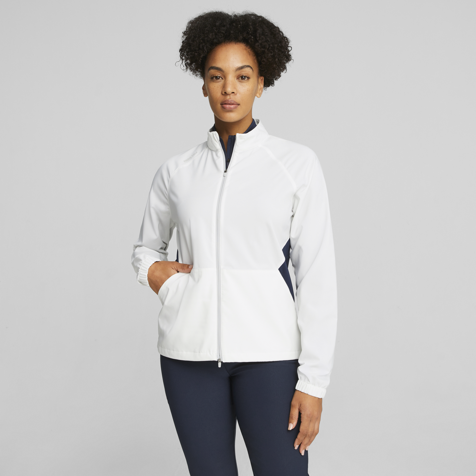 Puma W Monterey White Glow/Navy Blazer Outerwear Women M - Picture 3 of 10