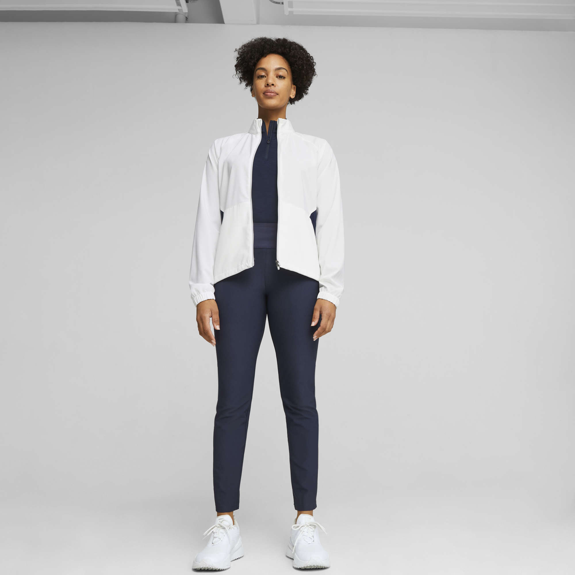 Puma W Monterey White Glow/Navy Blazer Outerwear Women M - Picture 6 of 10