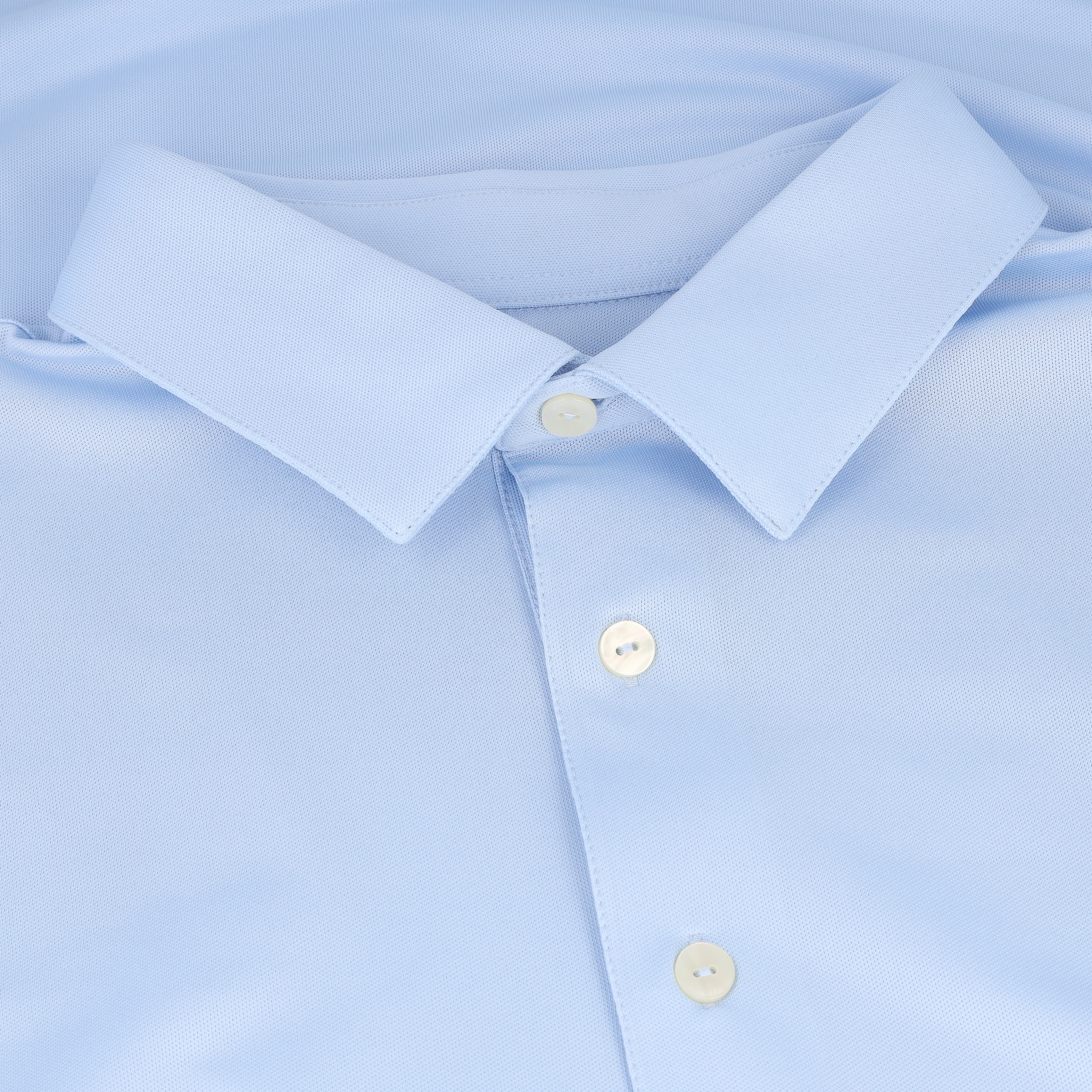 Camisa polo Greg Norman Freedom Micro Piqué azul neblina para hombre - Imagen 15 de 15