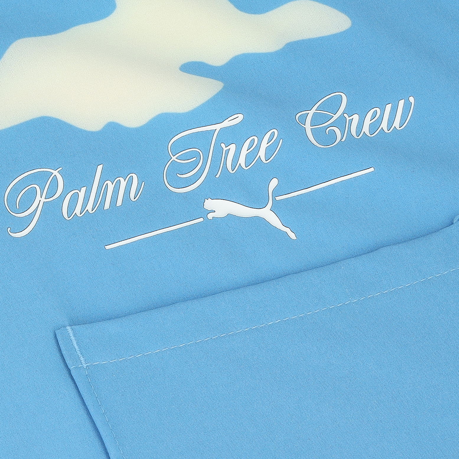 Puma X PTC Open Collar Print Regal Blue Shirt Men - Picture 9 of 10