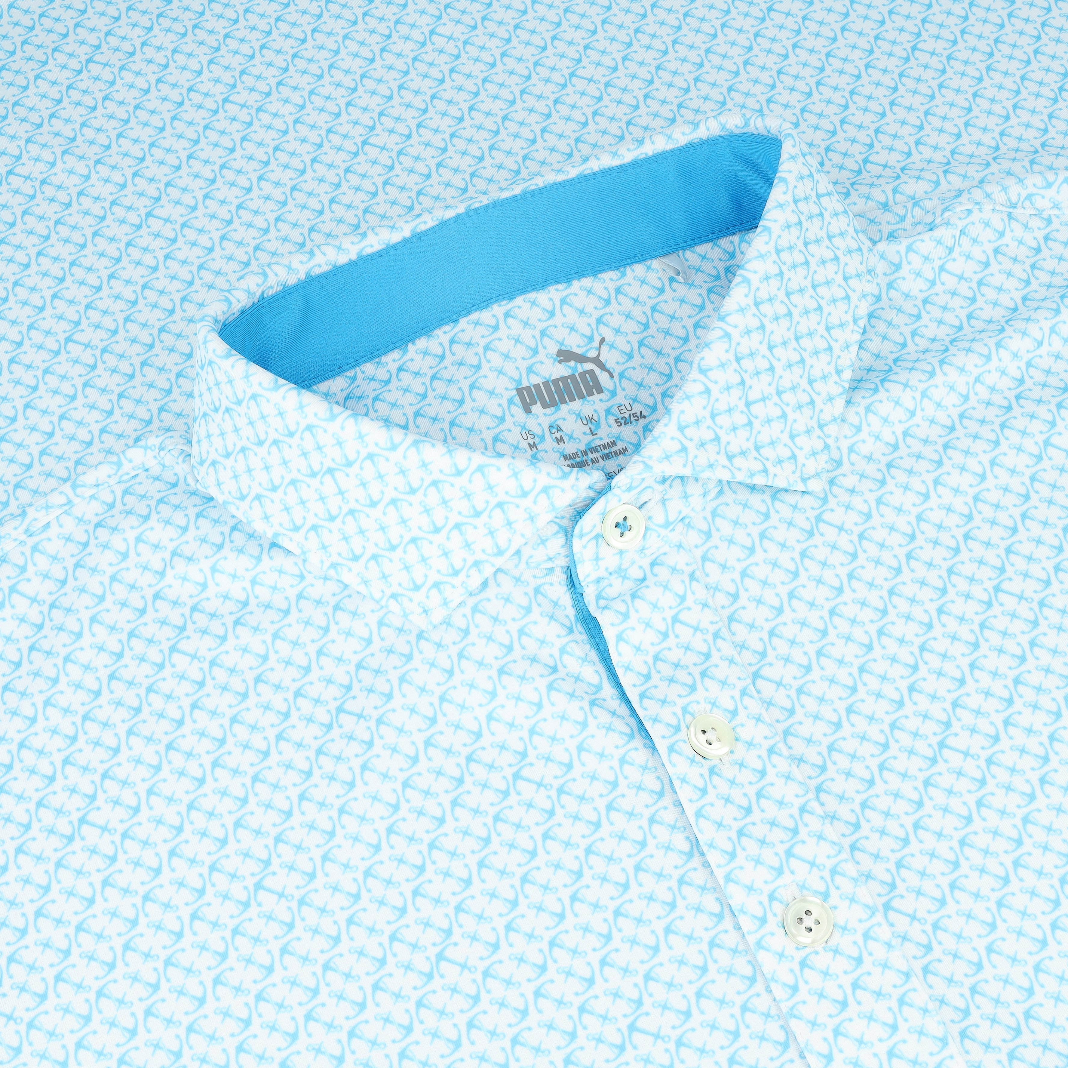 Camisa Puma Mattr Anchors blanca brillante/azul agua para hombre XXL - Imagen 5 de 5