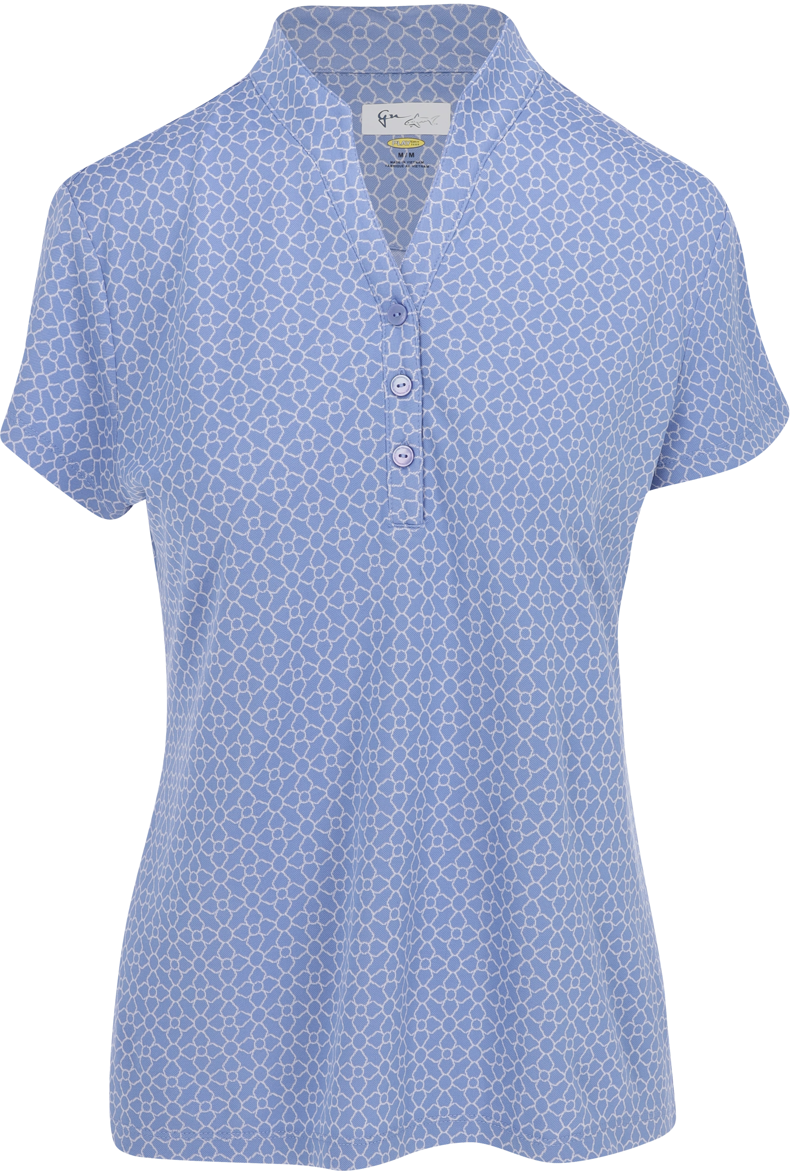 Greg Norman Trellis Jacquard-Hemd mit Knöpfen Damen - Farbe & Größe wählbar - Bild 17 von 20