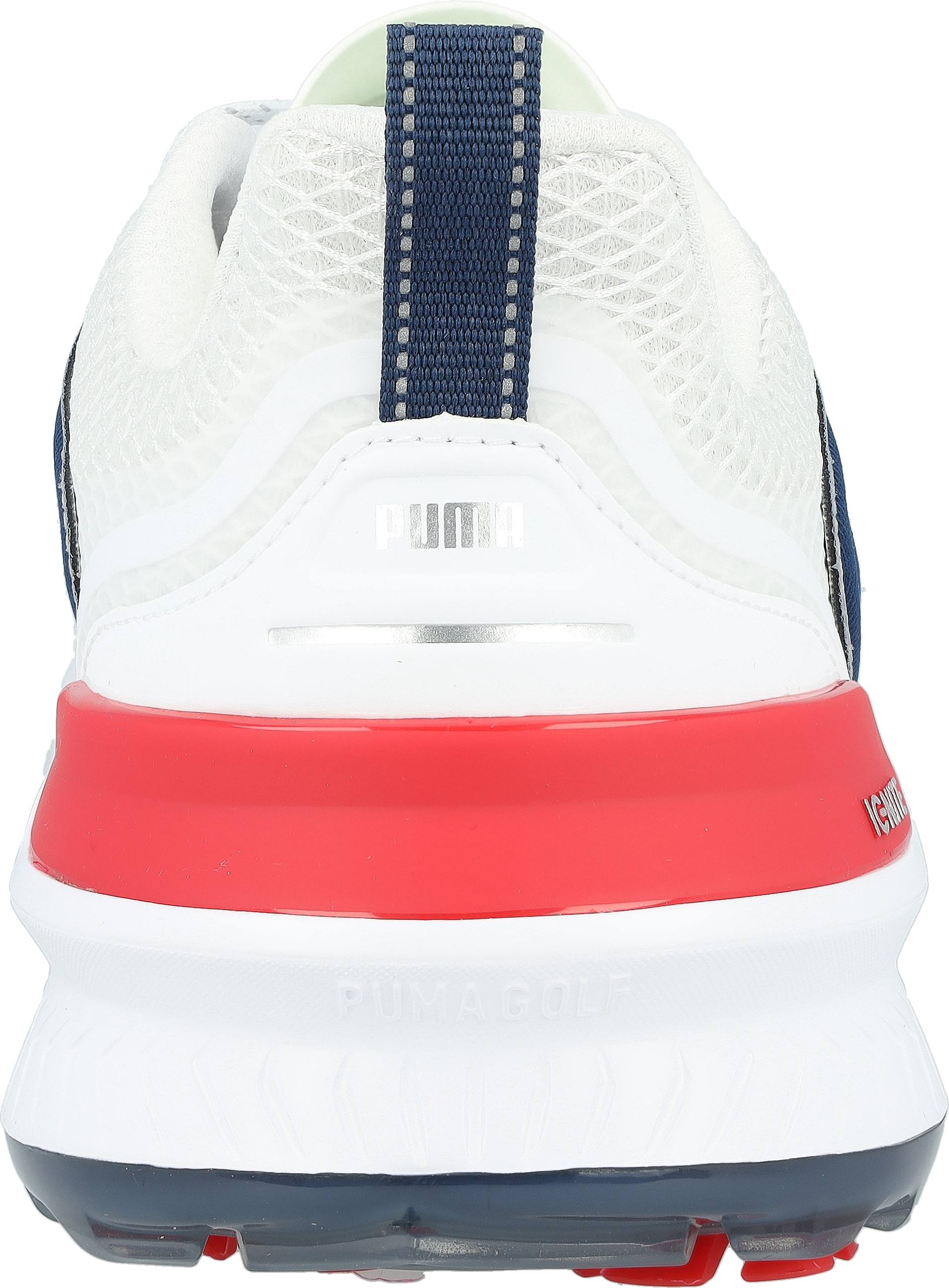 Zapato de golf Puma Ignite Innovate 379431-07 Puma blanco/azul persa/rojo fuerte para hombre - Imagen 7 de 8