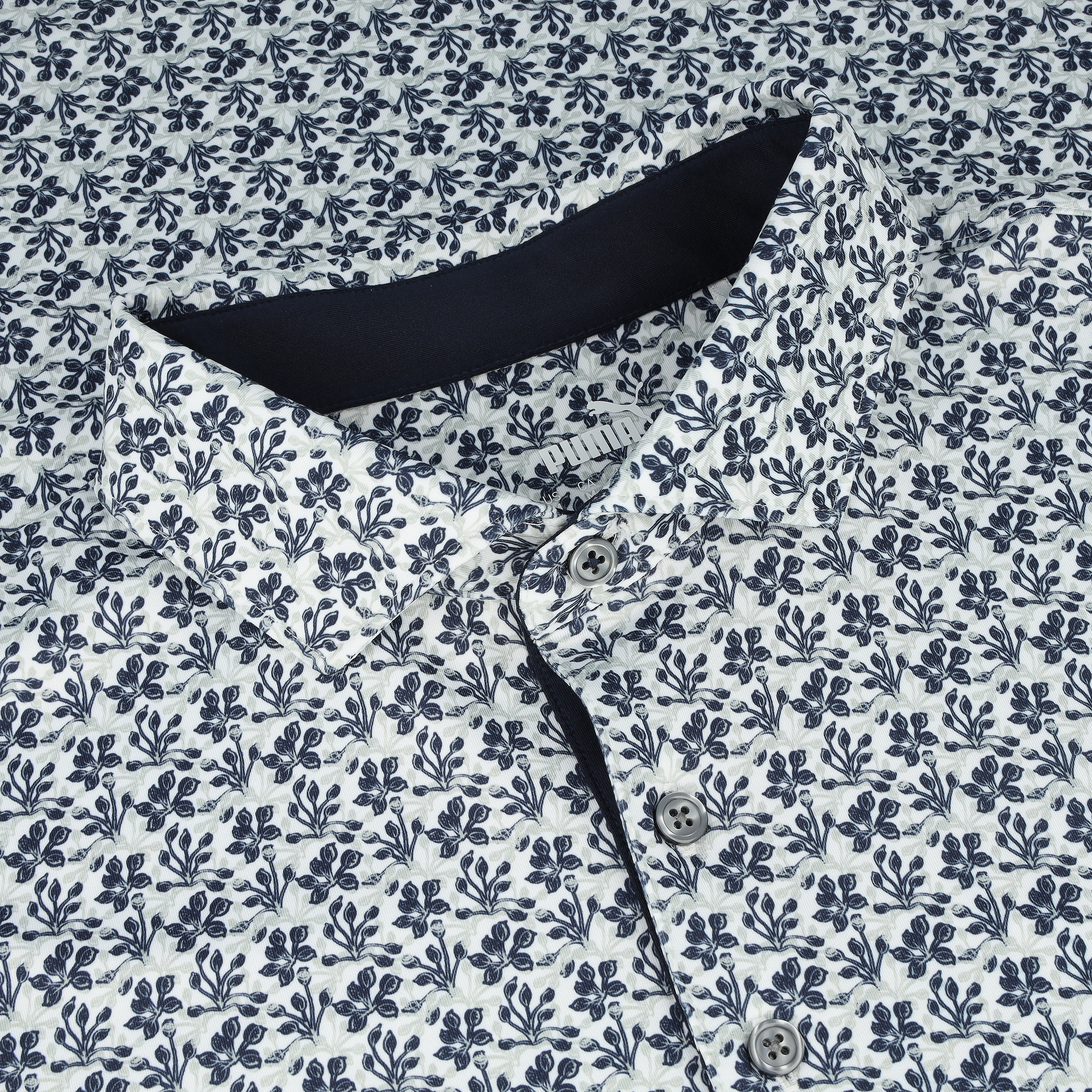 Camisa Puma MATTR Essex blanca brillante/azul marino profundo para hombre - Imagen 9 de 9