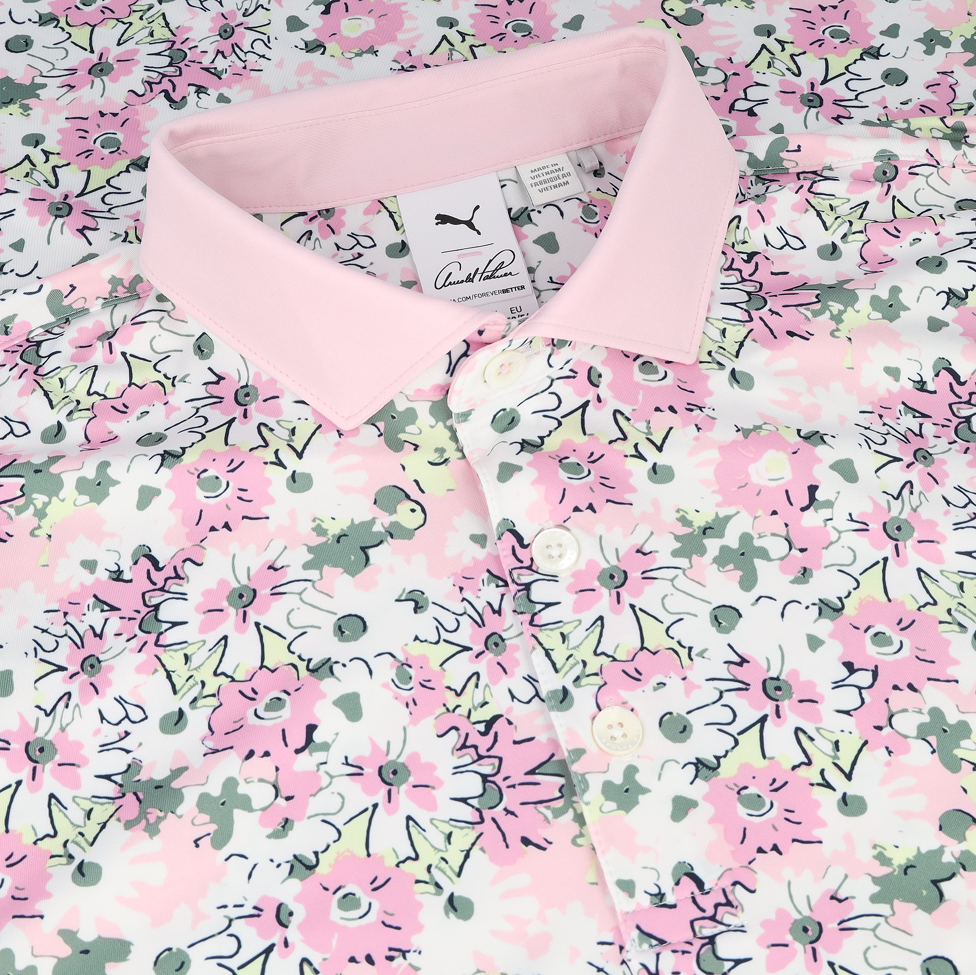 Puma Puma X AP Floral White Glow/Pale Pink Shirt Men - Picture 15 of 15