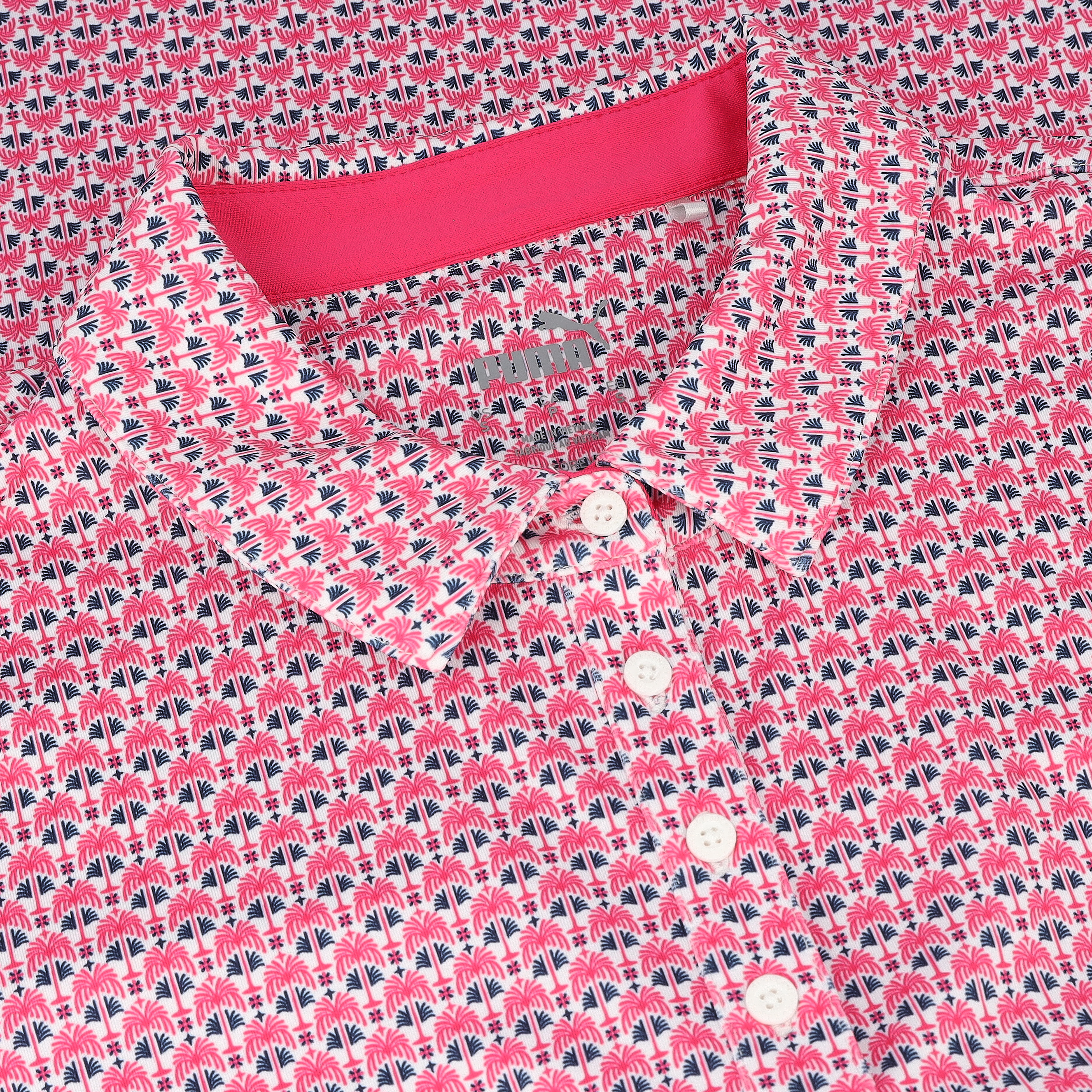 Camisa Puma Mattr Deco Sin Mangas Blanca Brillante/Granate Rosa Mujer L - Imagen 8 de 8