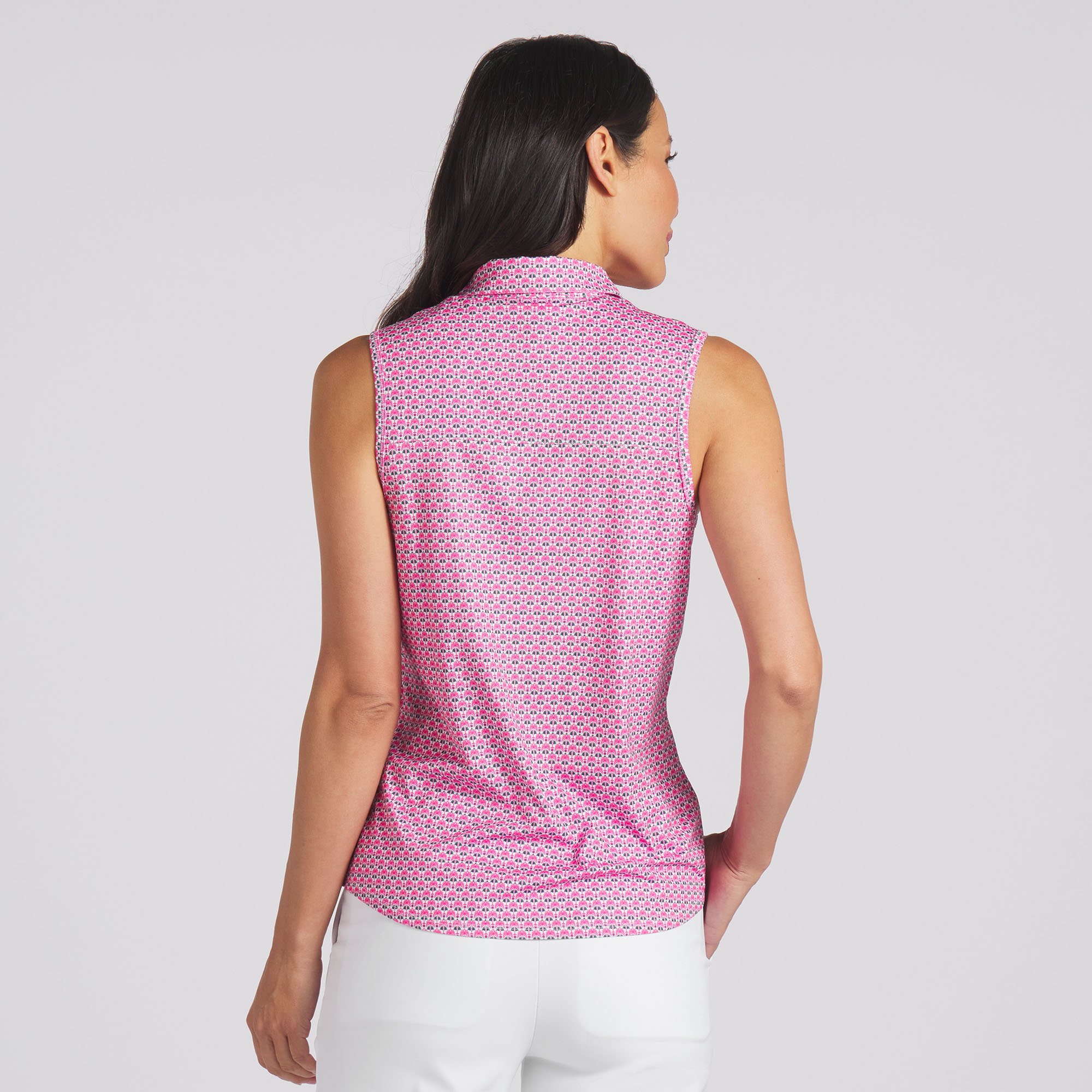 Camisa Puma Mattr Deco Sin Mangas Blanca Brillante/Granate Rosa Mujer L - Imagen 5 de 8
