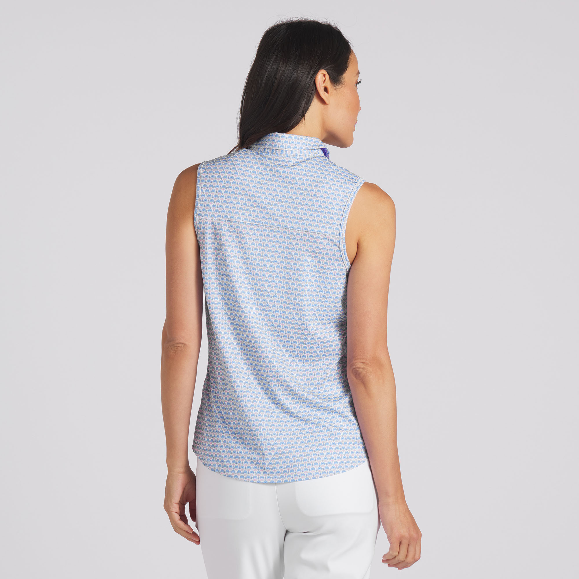 Puma Mattr Deco Sleeveless White Glow/Blue Skies Shirt Women - Picture 15 of 45