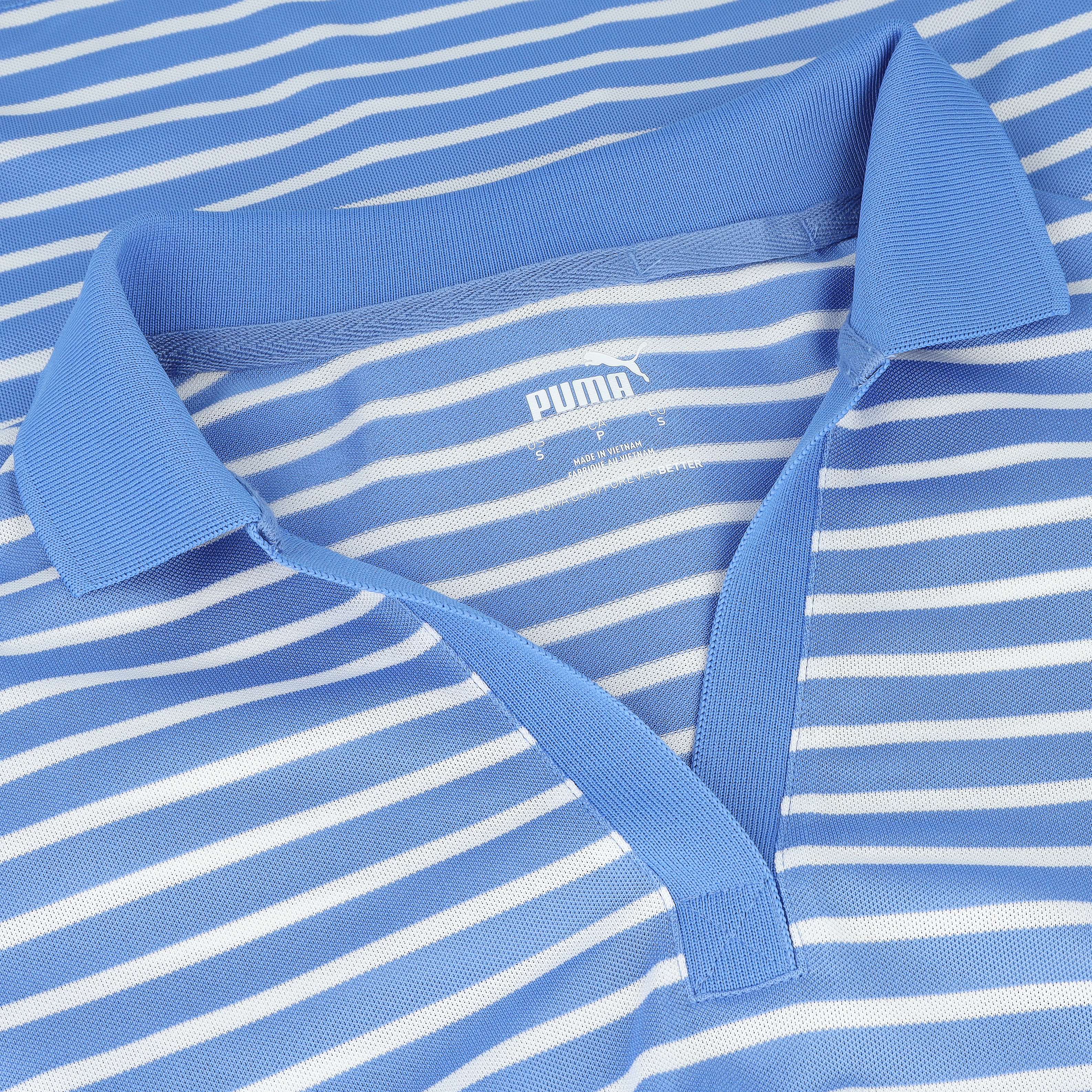 Puma EveryDay Stripe Pique Blue Skies/White Glow Shirt Damen - Bild 9 von 33