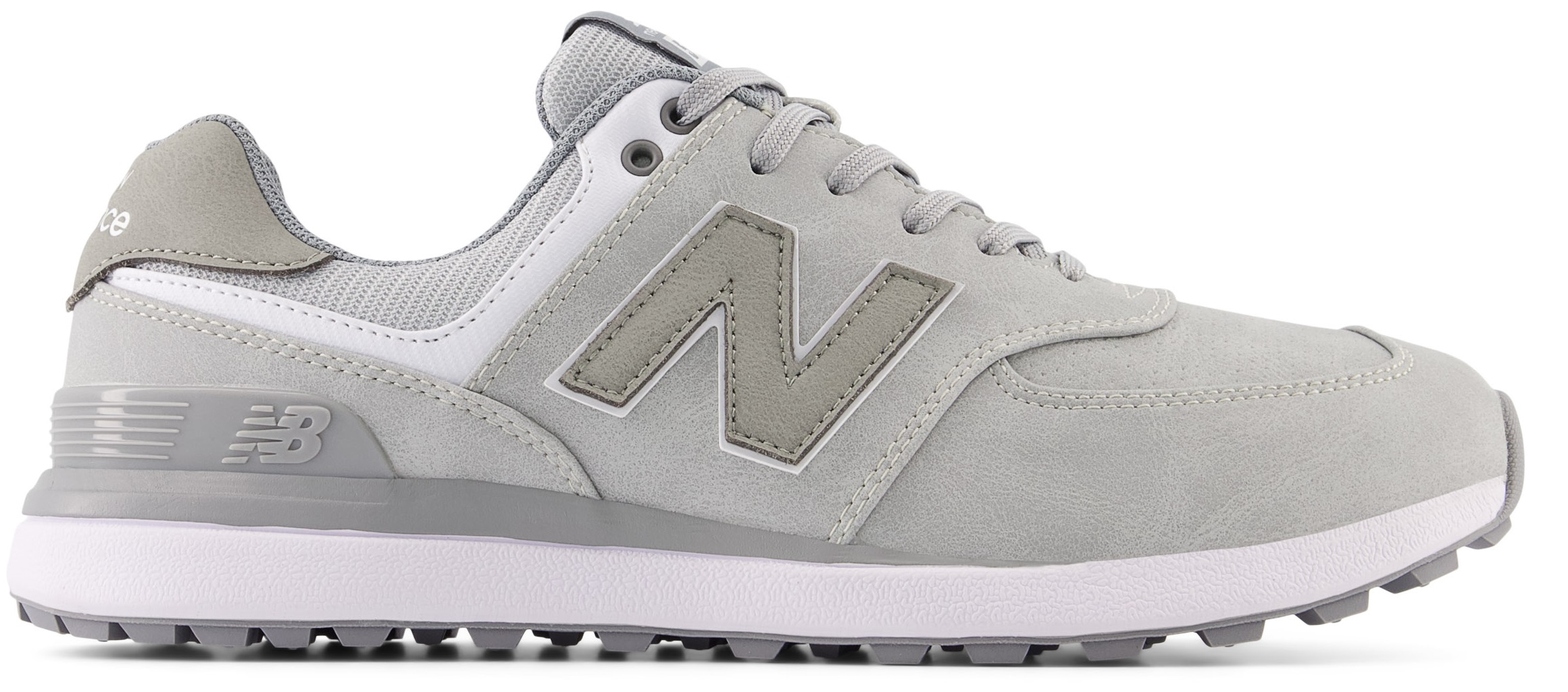 New Balance 574 Greens V2 MG574LG Light Grey Men Spikeless G