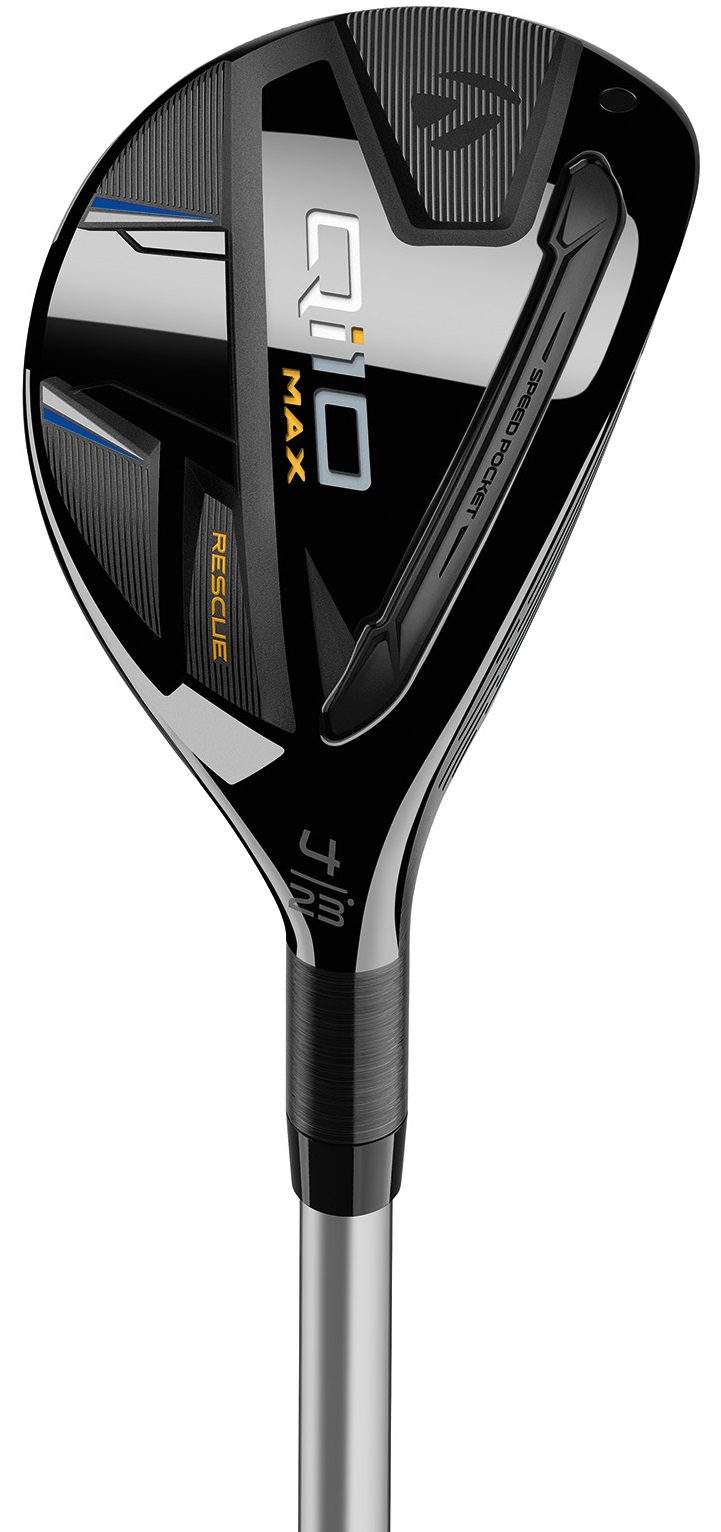 Left Hand TaylorMade Qi10 MAX Rescue 20* 3H Hybrid Stf Fuji