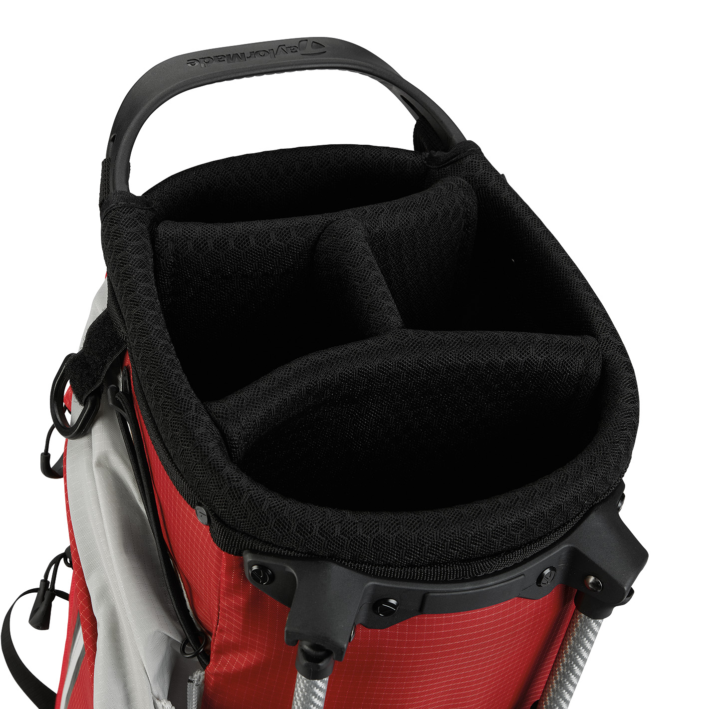 TaylorMade FlexTech SuperLite Silver Red Stand Golf Bag - Picture 3 of 7