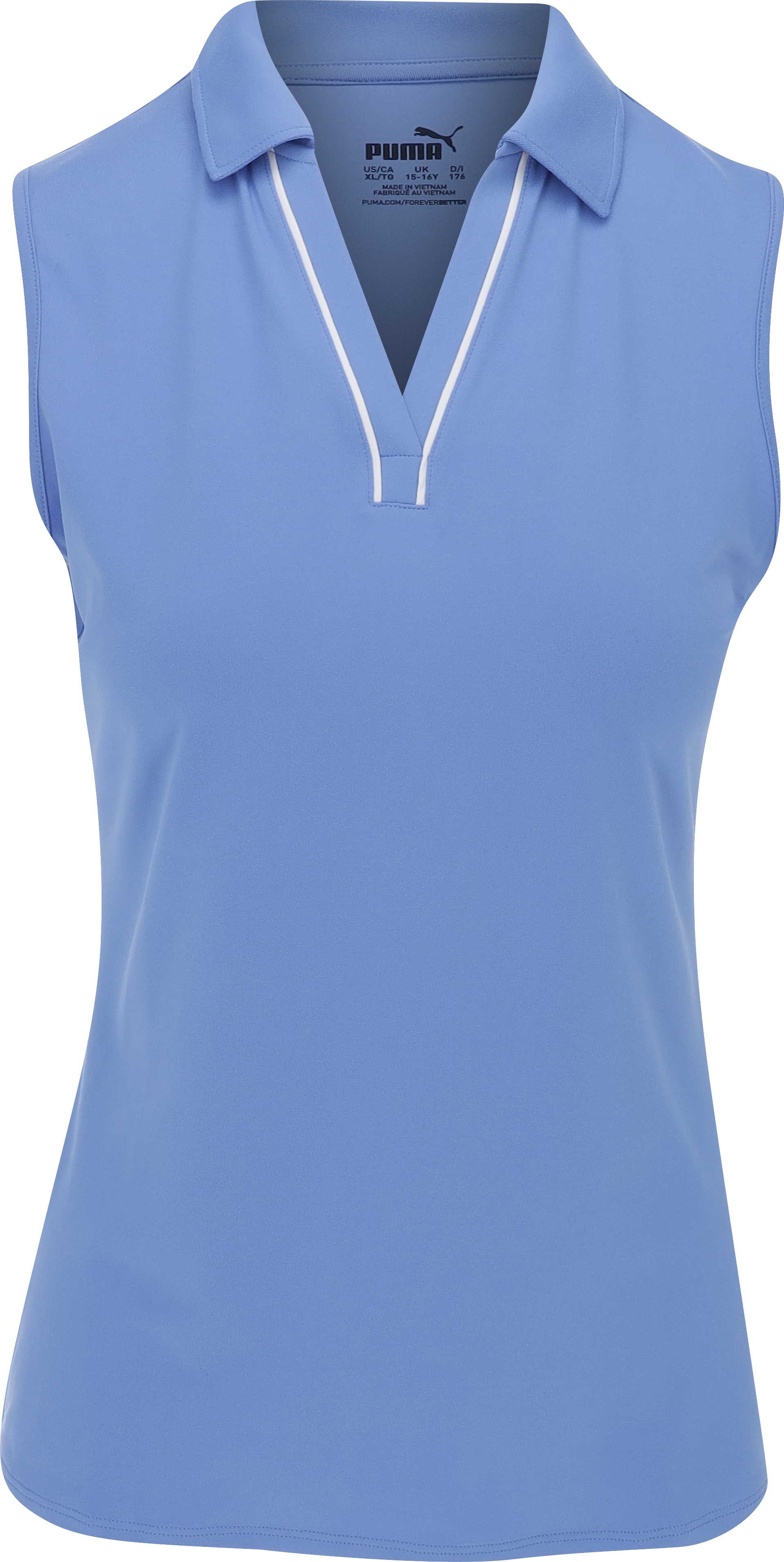 Camisa Puma Jóvenes Niñas CLOUDSPUN Piped Sin Mangas Azul Cielos Junior XL