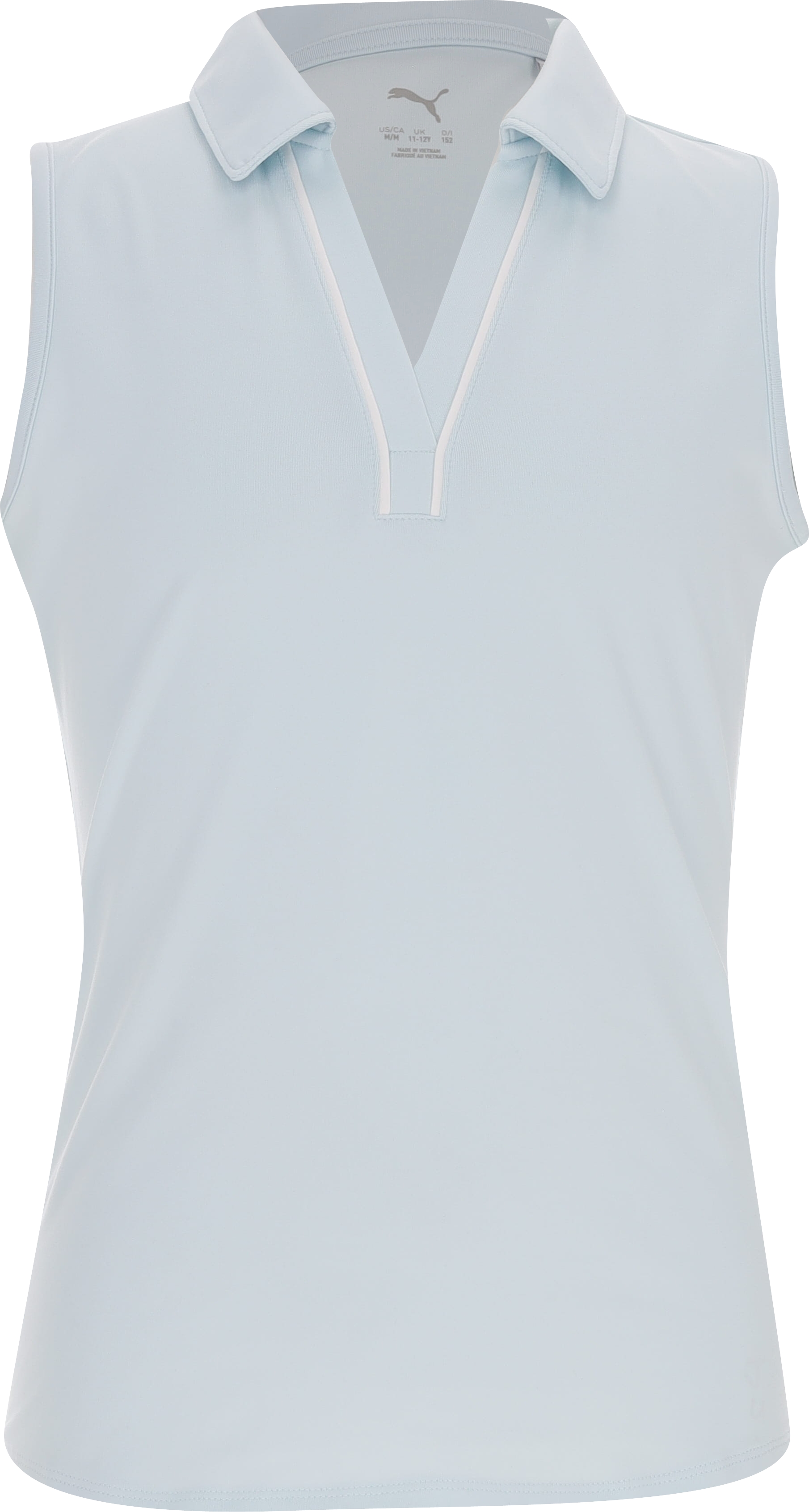 Puma Youth Girls CLOUDSPUN Piped Sleeveless Sea Glass Shirt Junior