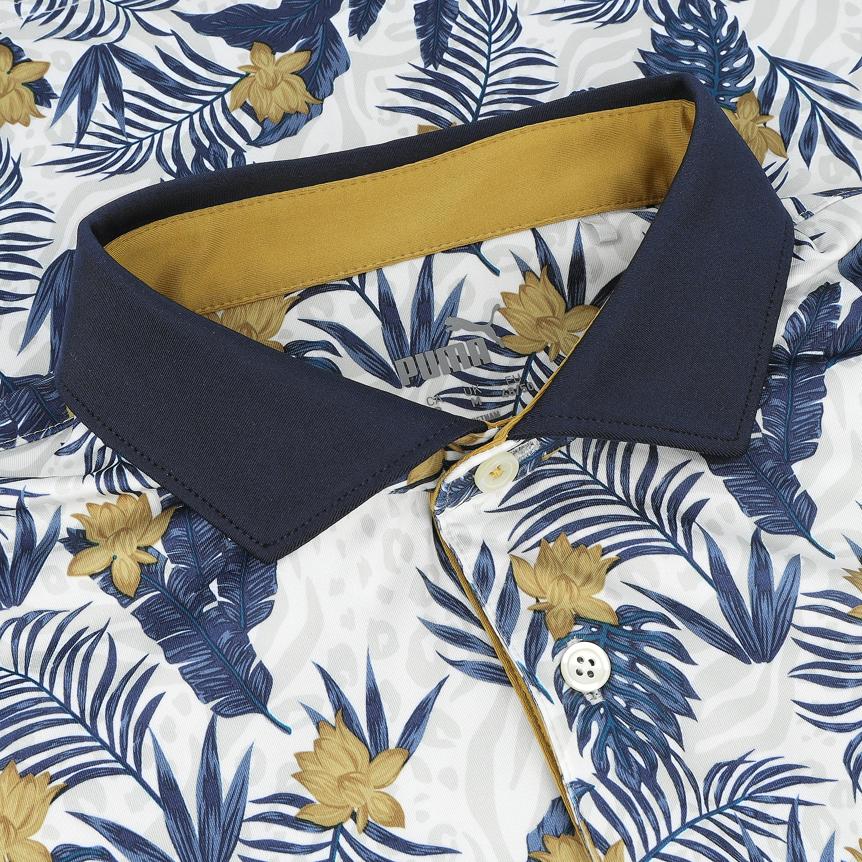 Puma MATTR Tropic White Glow/Deep Navy Shirt Men - Picture 17 of 17
