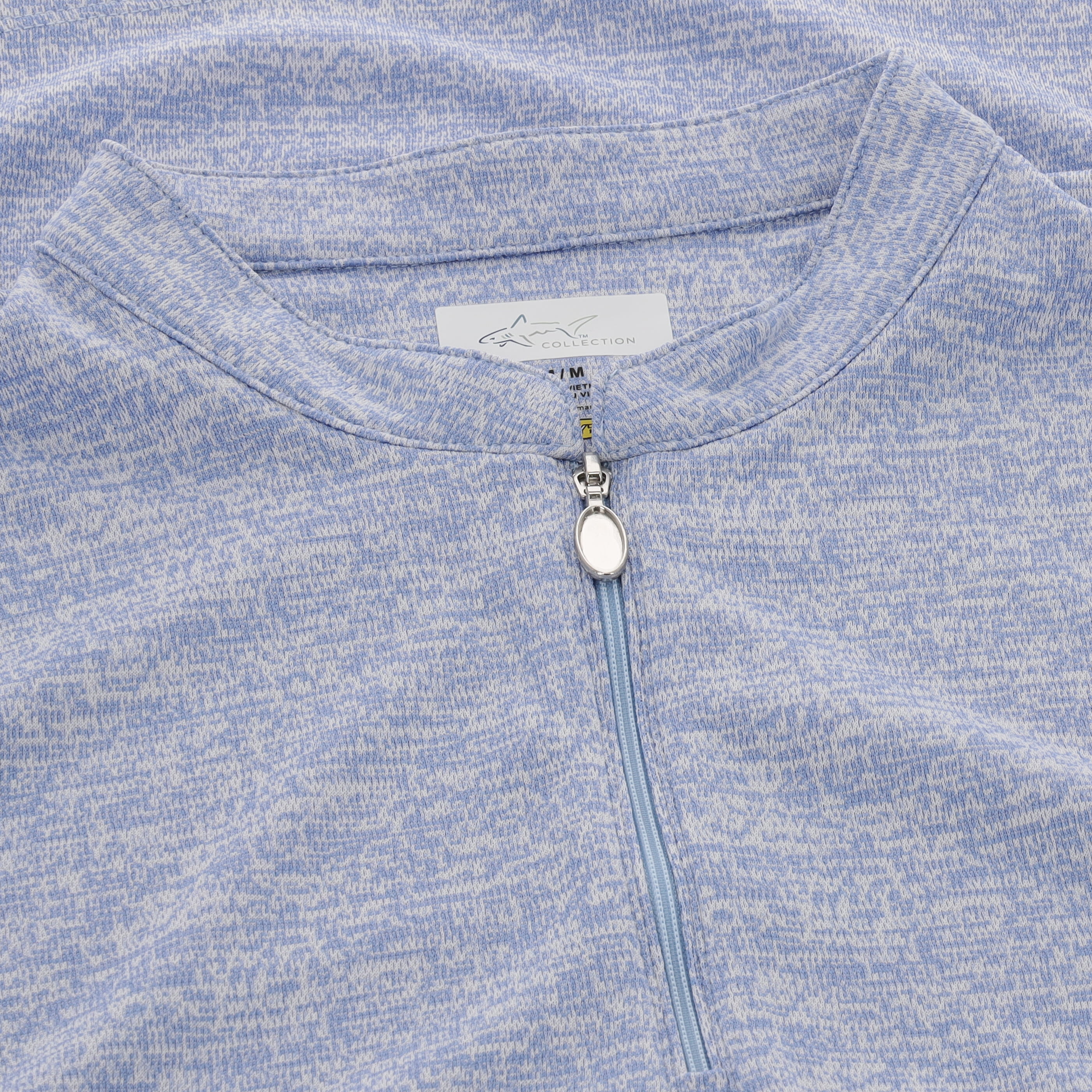 Shark Collection Tweed Jacquard Sleeveless Zip Mock Golf Shirt Women - Picture 12 of 24