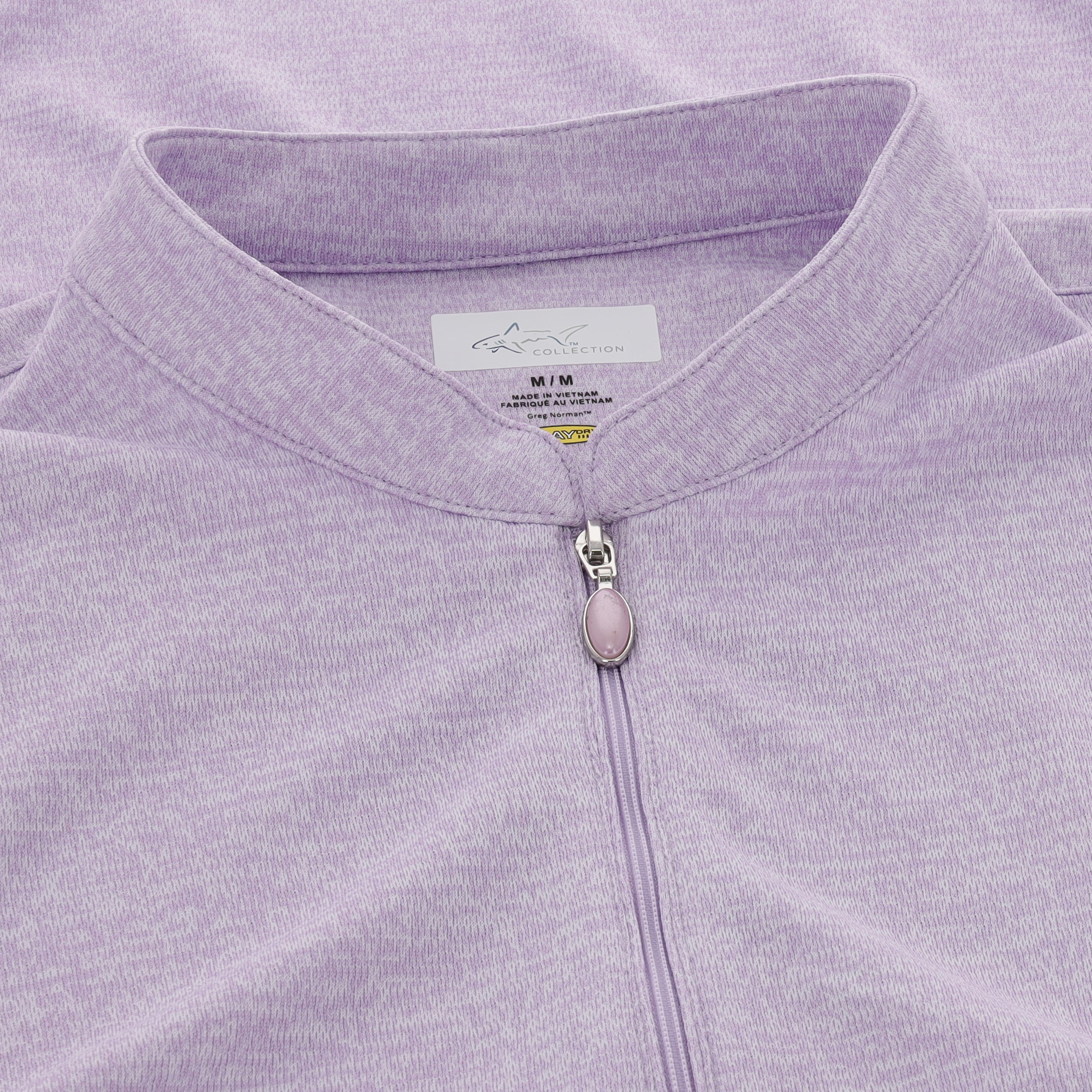 Shark Collection Tweed Jacquard Sleeveless Zip Mock Golf Shirt Women - Picture 16 of 24