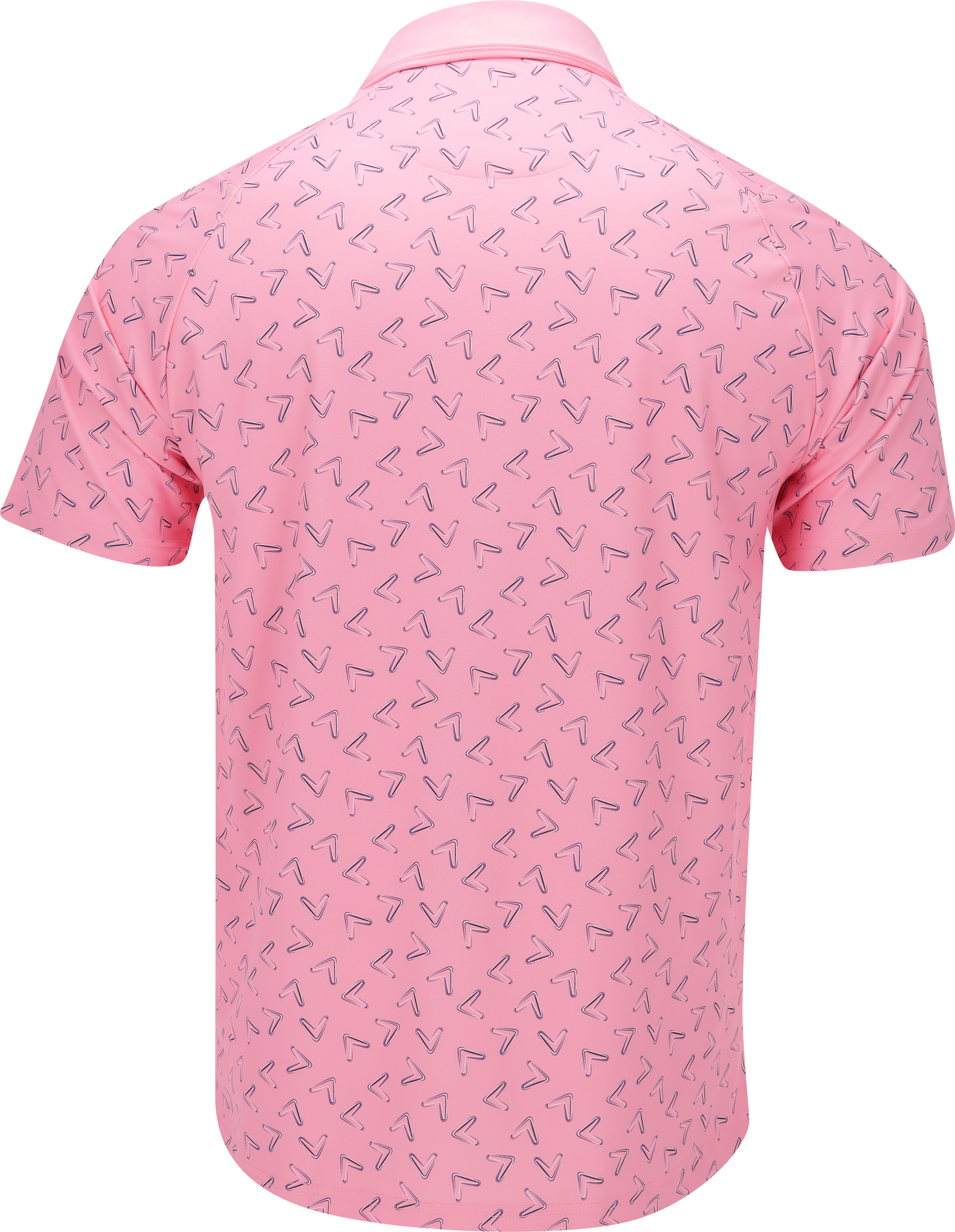 Callaway Painted Chev Trademark Print Candy Pink Shirt Men - Picture 6 of 8