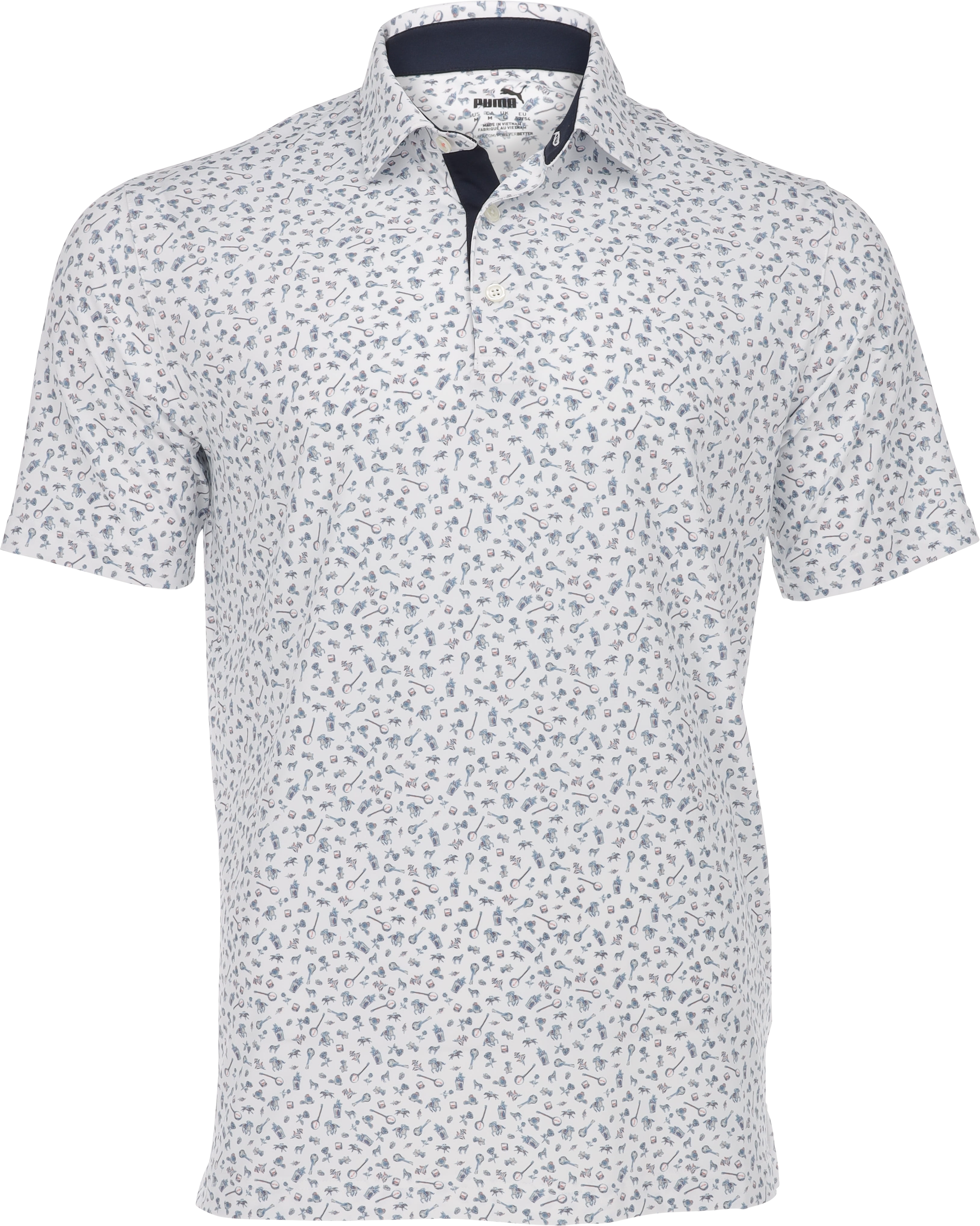 Puma Mattr Superfecta White Glow/Deep Navy Shirt Men M