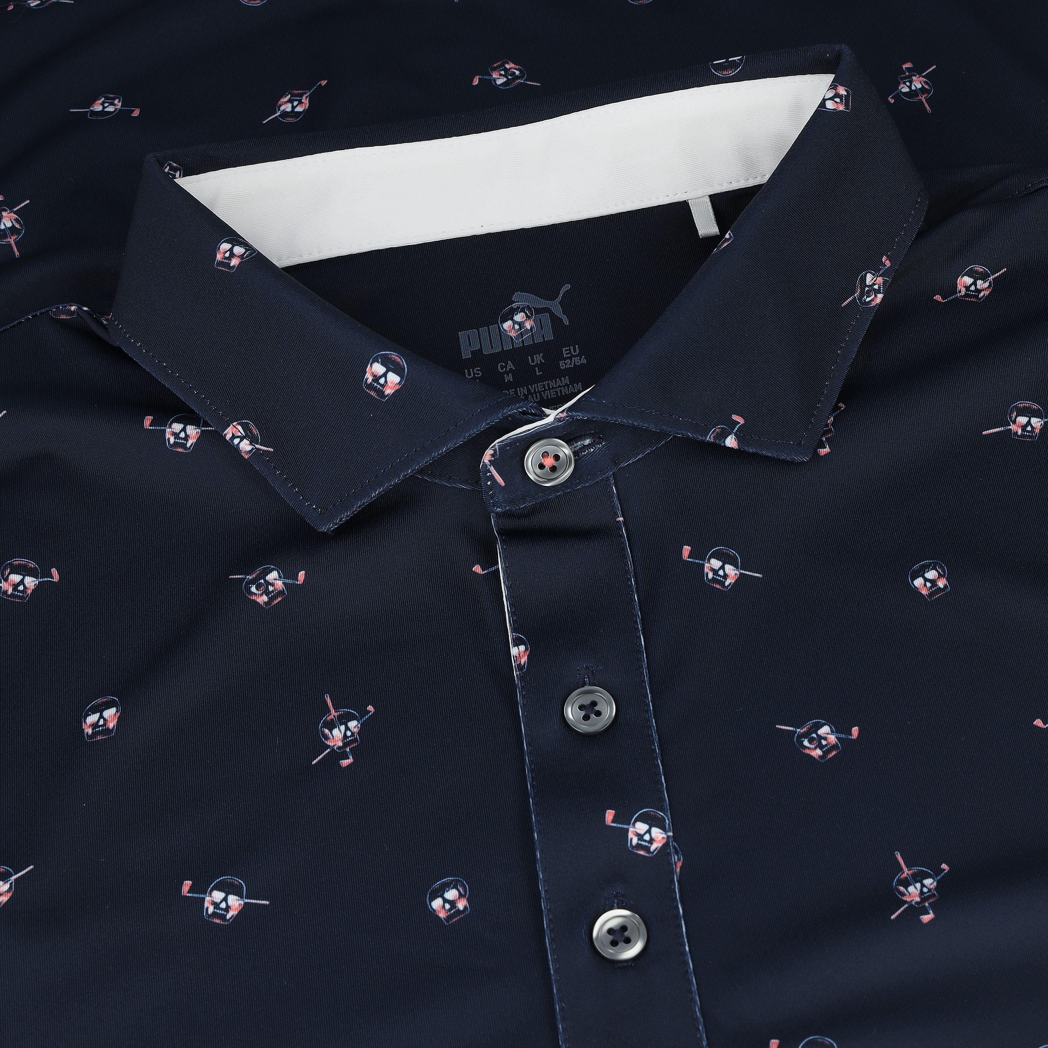 Puma MATTR Skulls Deep Navy/Melon Punch Shirt Men - Picture 10 of 10