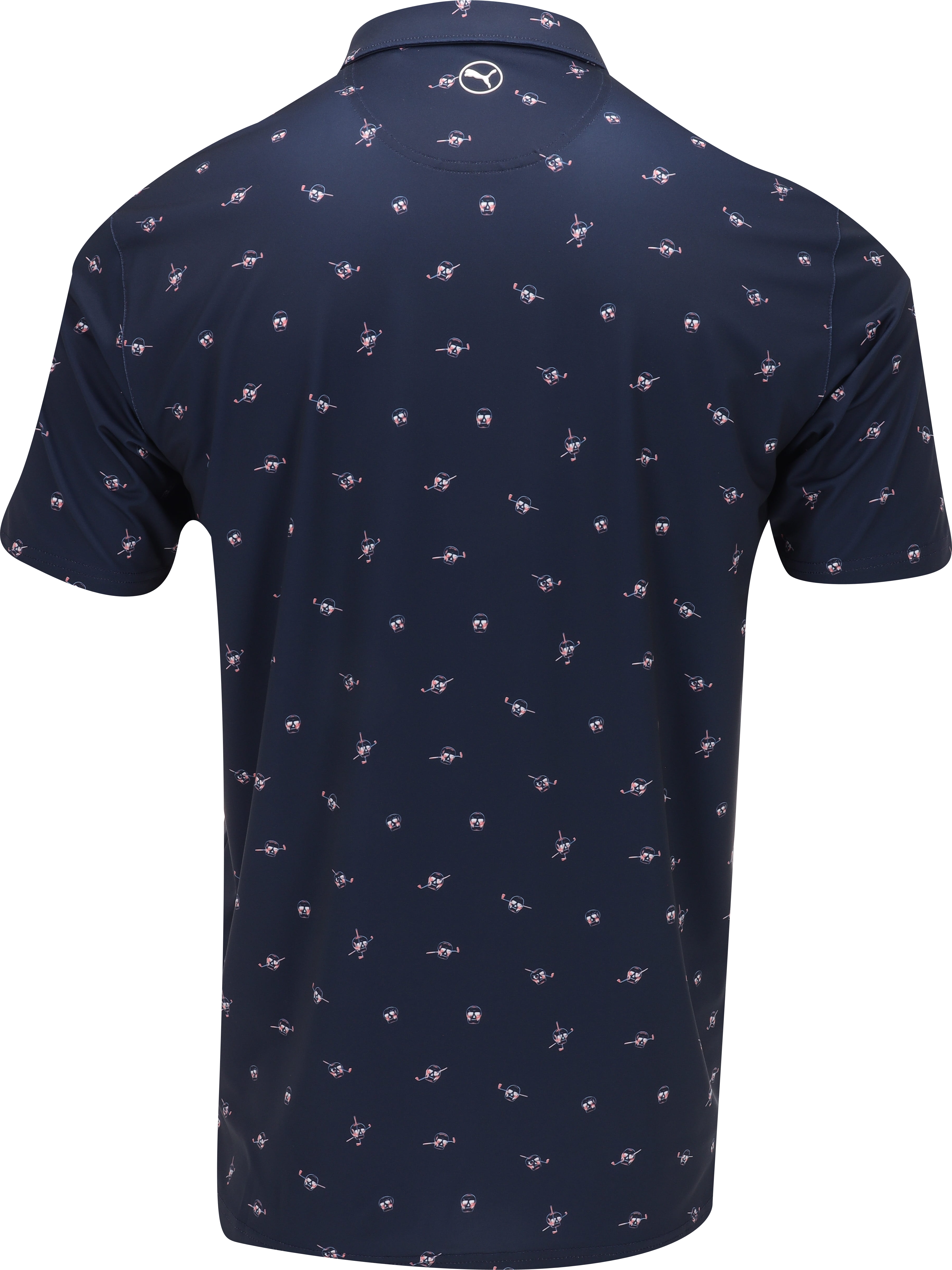 Puma MATTR Skulls Deep Navy/Melon Punch Shirt Men - Picture 7 of 10