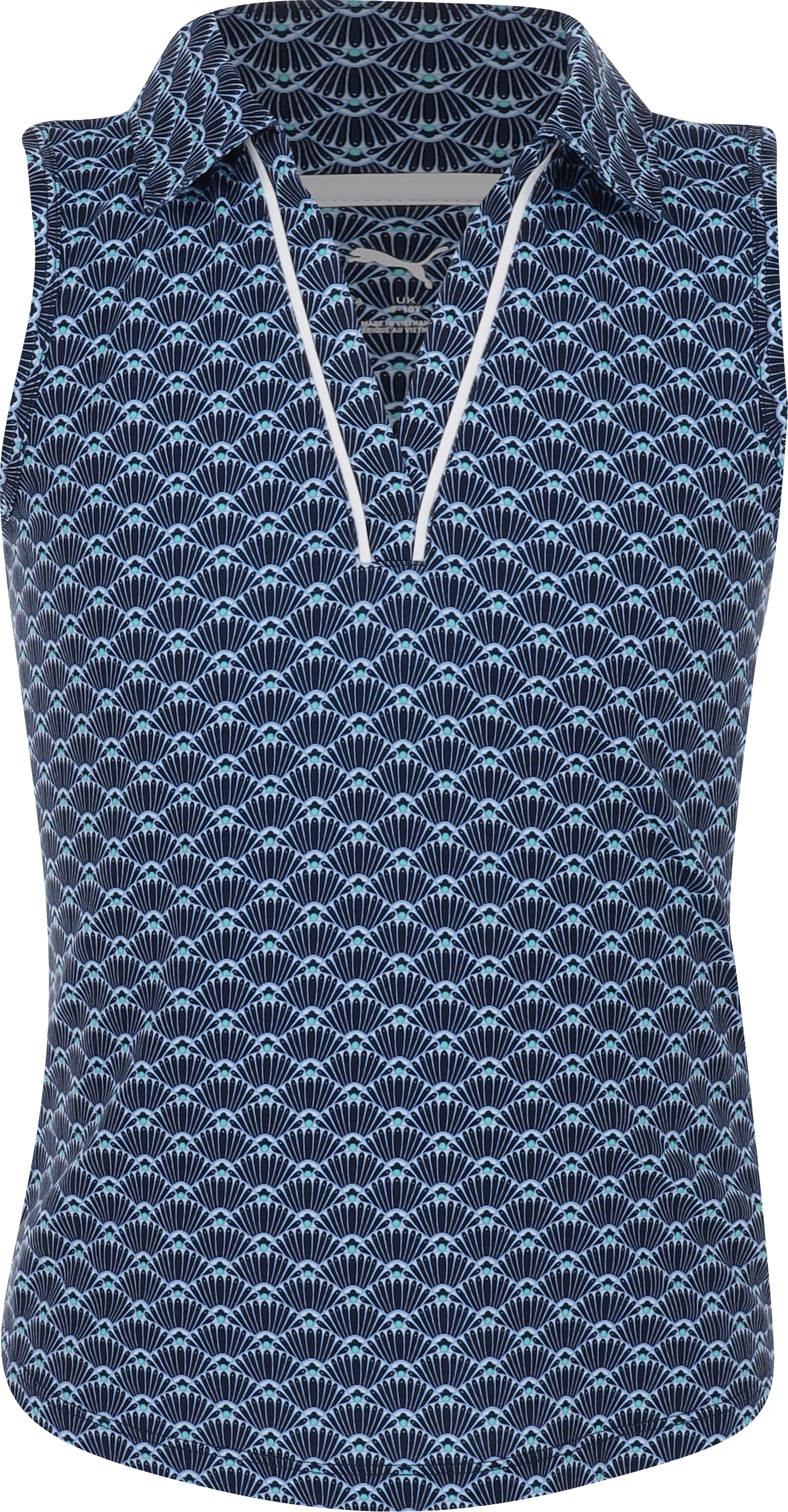 Puma Youth Girls Scallop Sleeveless Deep Navy Shirt Junior