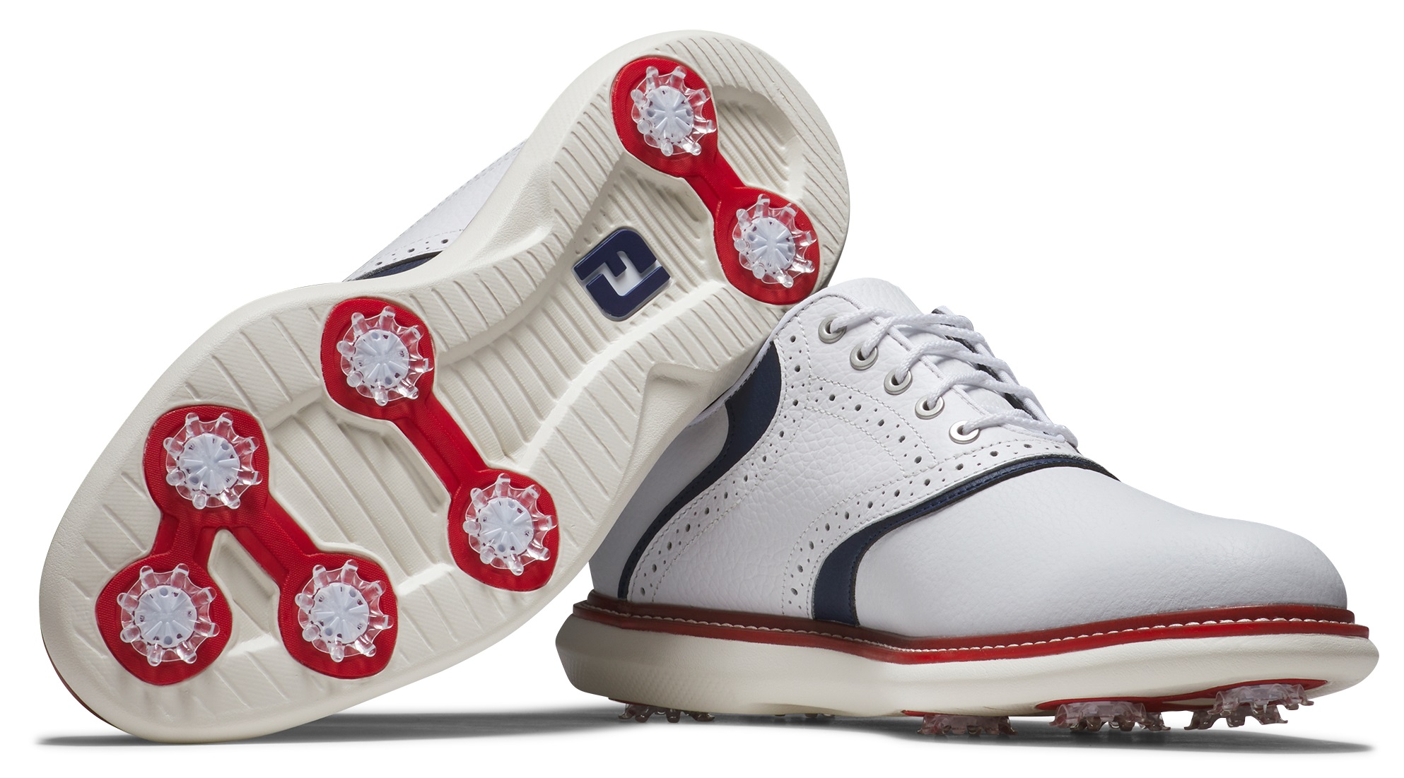 FootJoy FJ Traditions Energy 57958 White/Navy/Red Men Golf Shoes - Picture 14 of 14