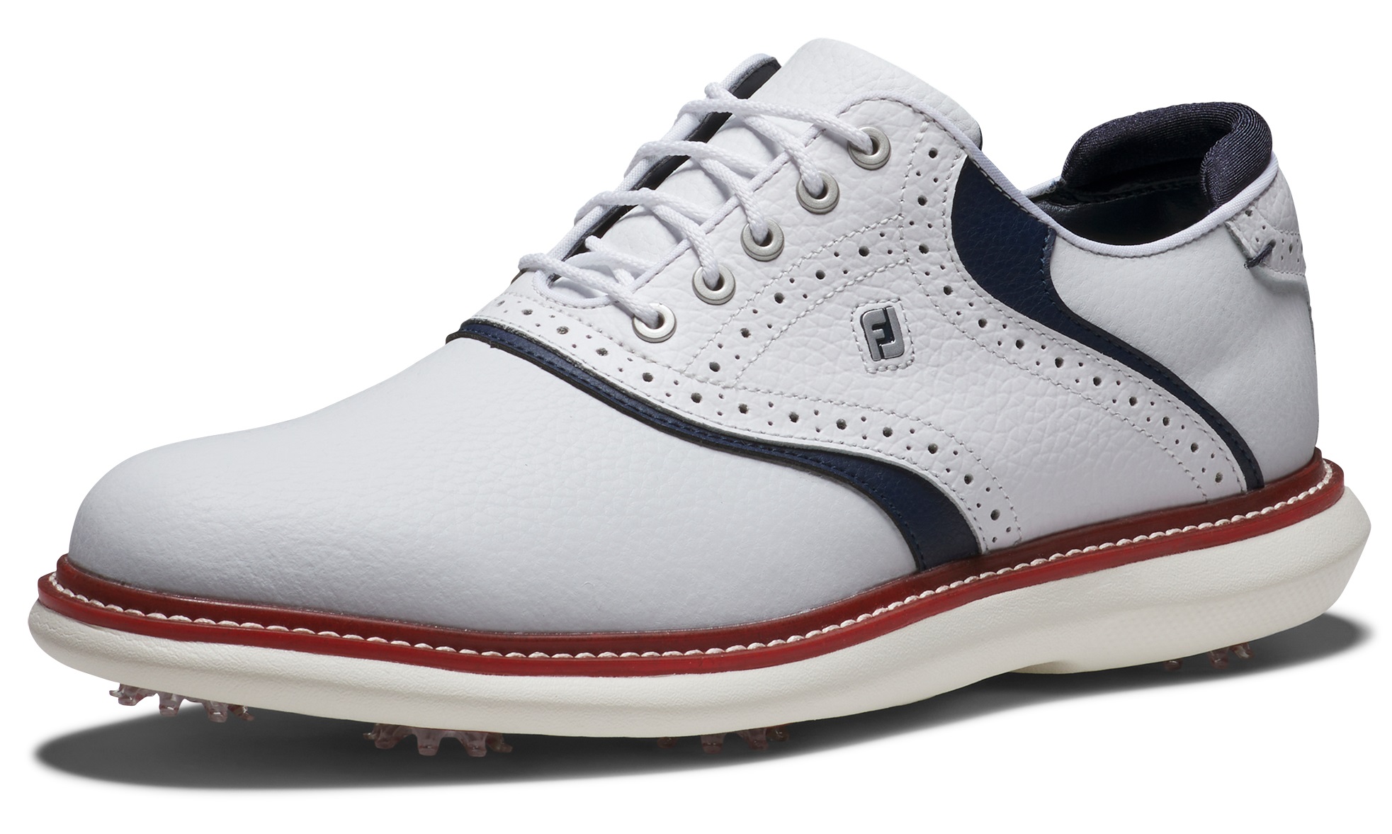FootJoy FJ Traditions Energy 57958 White/Navy/Red Men Golf Shoes - Picture 10 of 14