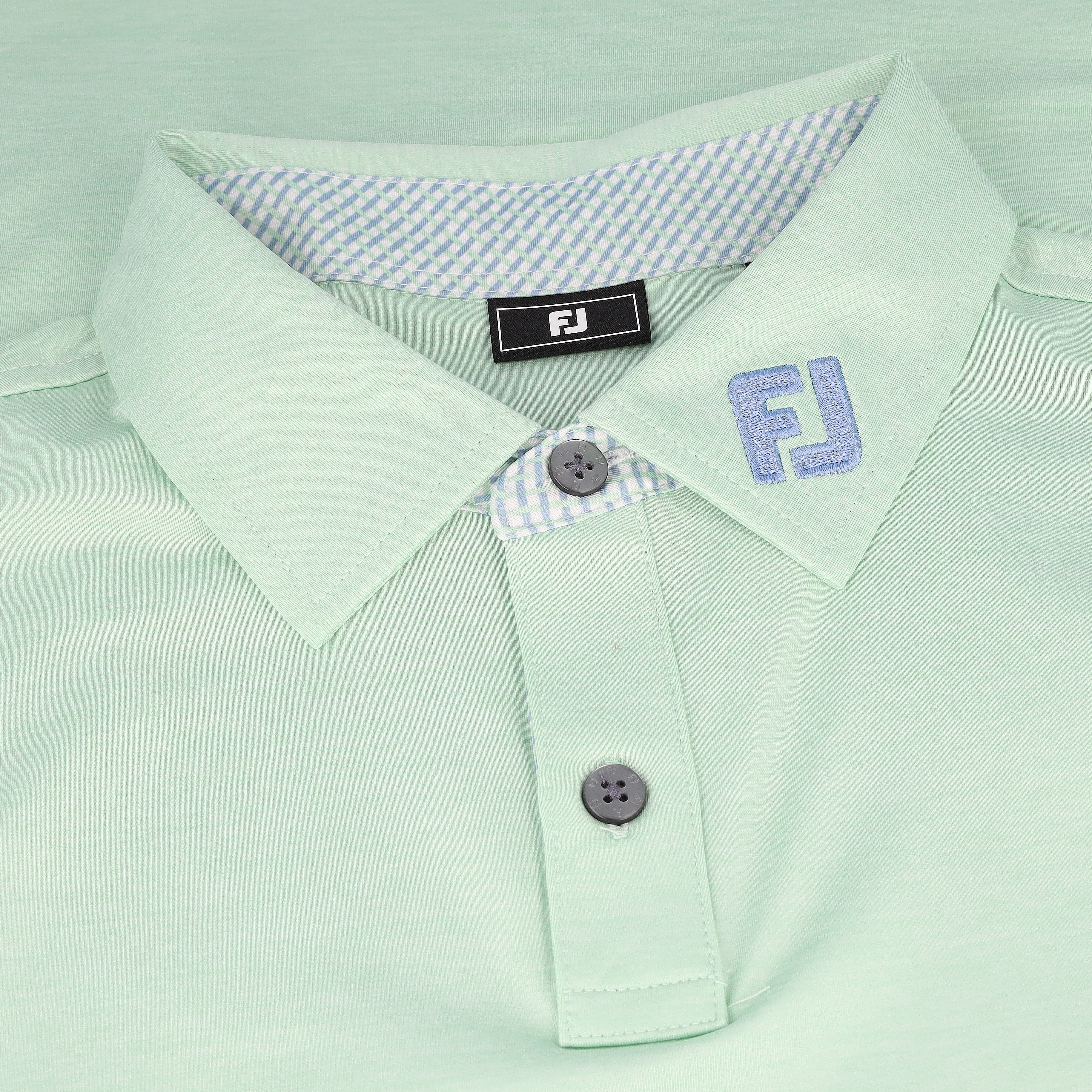 FootJoy TOUR LOGO Heather Lisle Lattice Print Pistachio Shirt Men - Picture 10 of 10