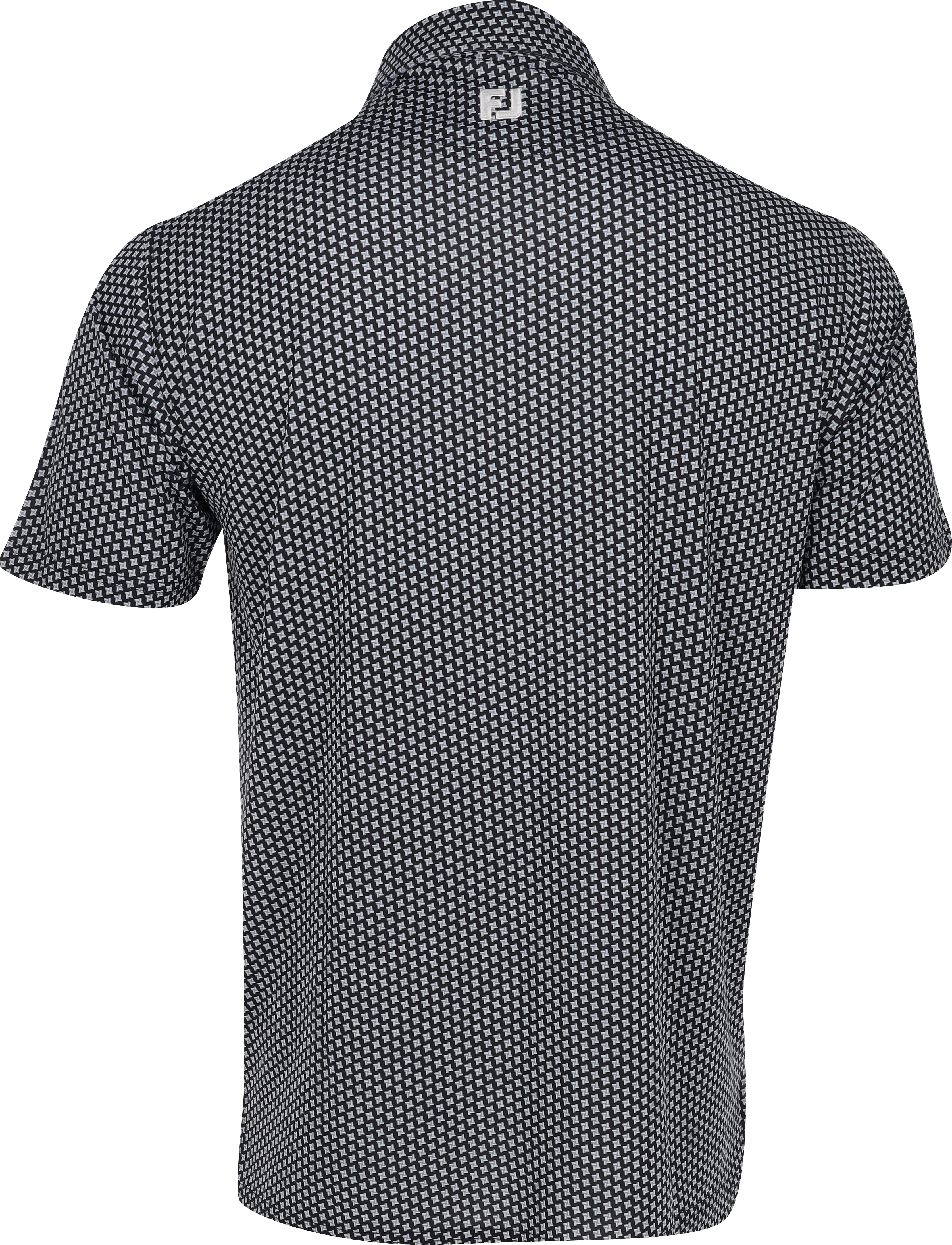 FootJoy Houndstooth Geo Lisle Previous Season Black Shirt Men XXL - Bild 2 von 5