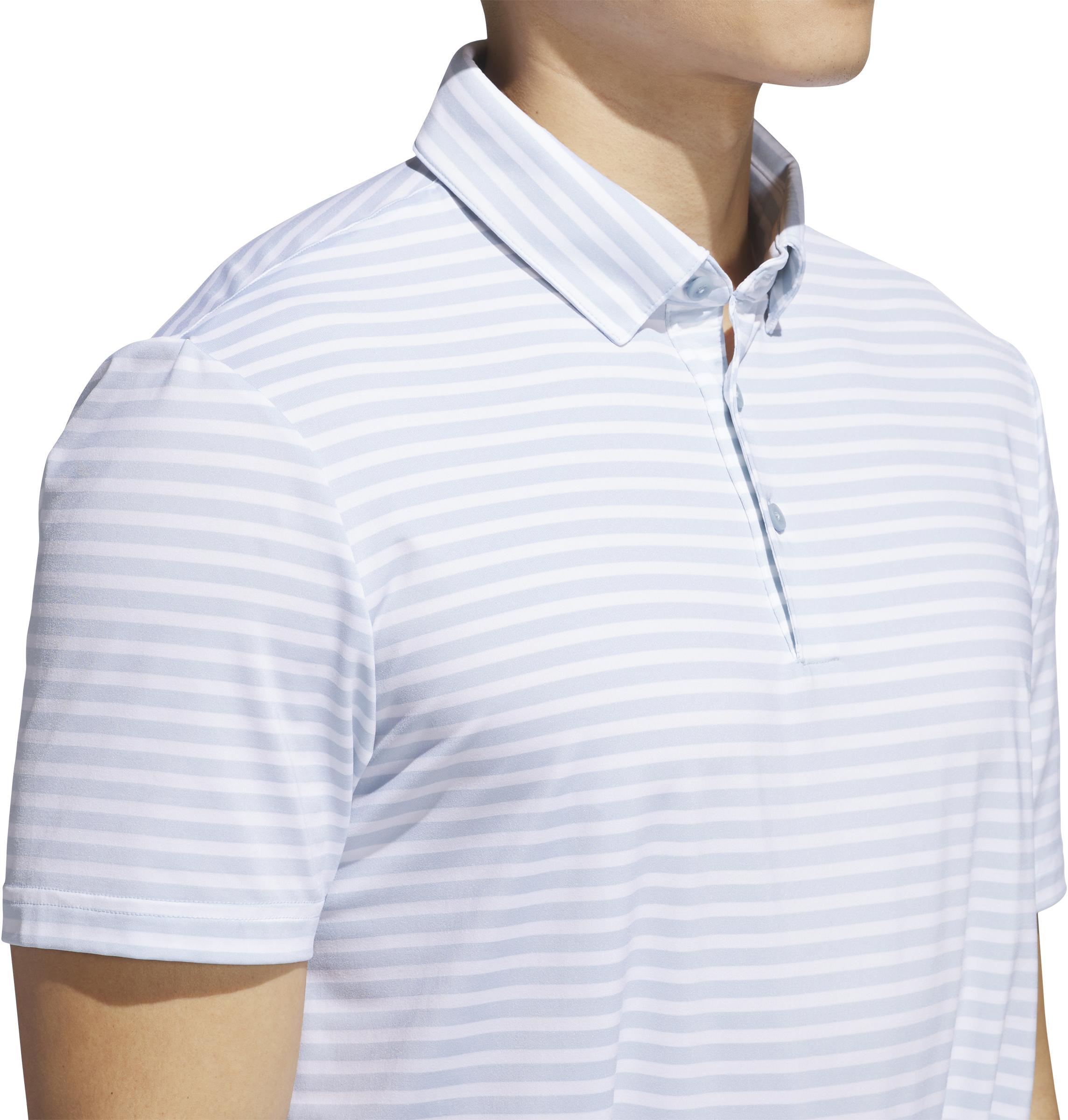 Adidas Ultimate365 Stripe Wonder Blue/White Shirt Men - Picture 20 of 25