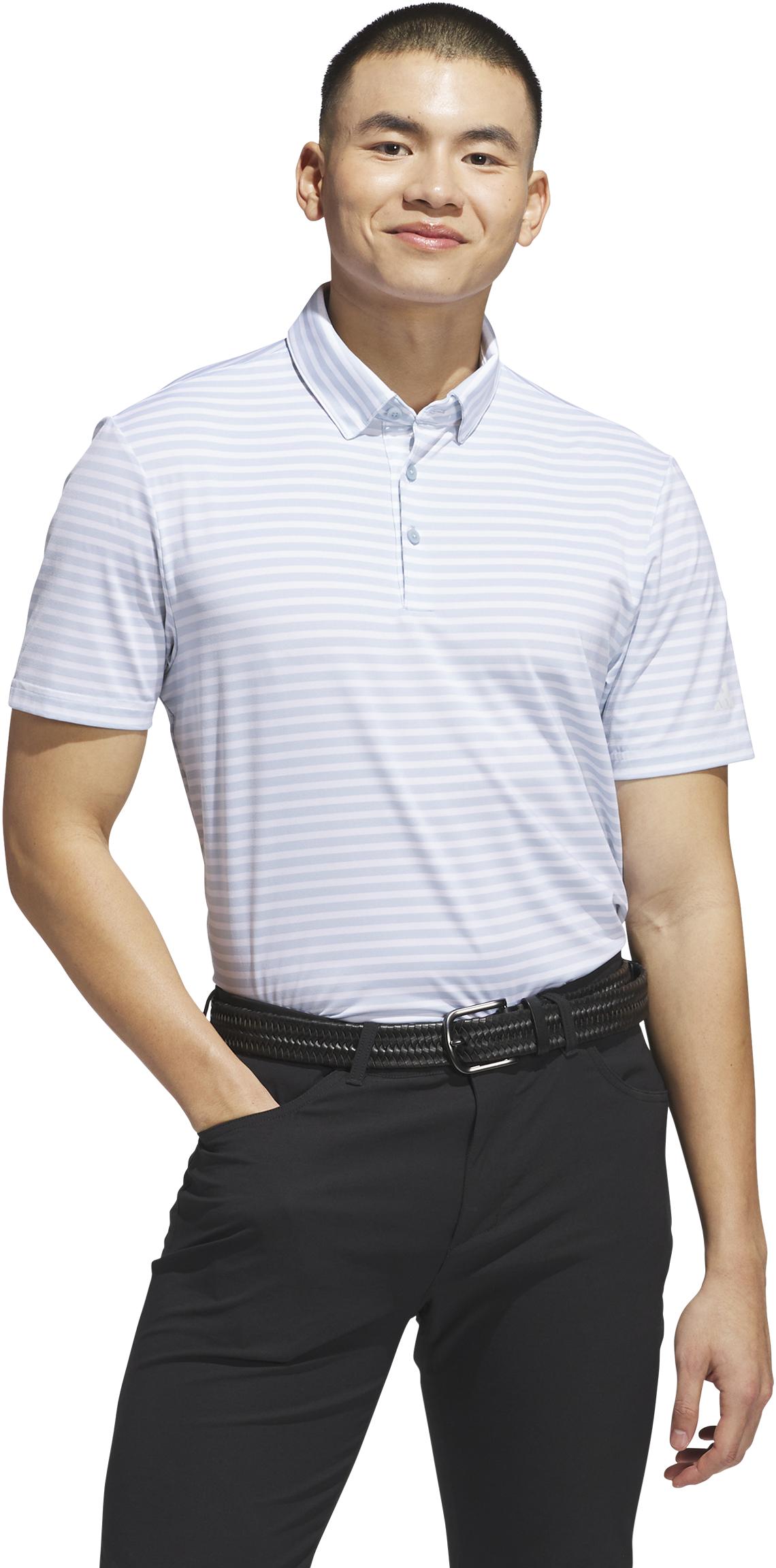 Adidas Ultimate365 Stripe Wonder Blue/White Shirt Men - Picture 17 of 25