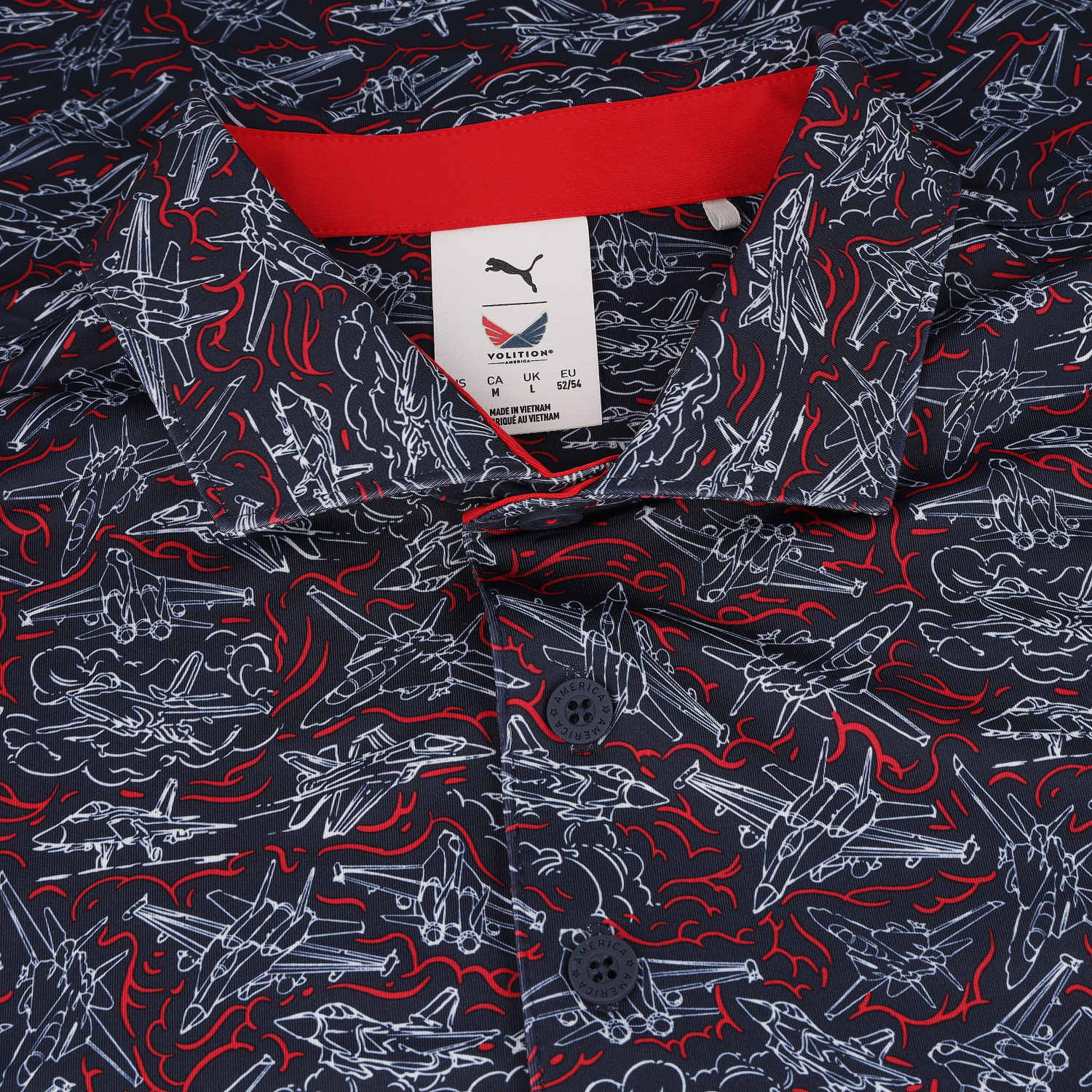 Puma Puma X Volition Jet Lines Deep Navy Shirt Men - Picture 13 of 17