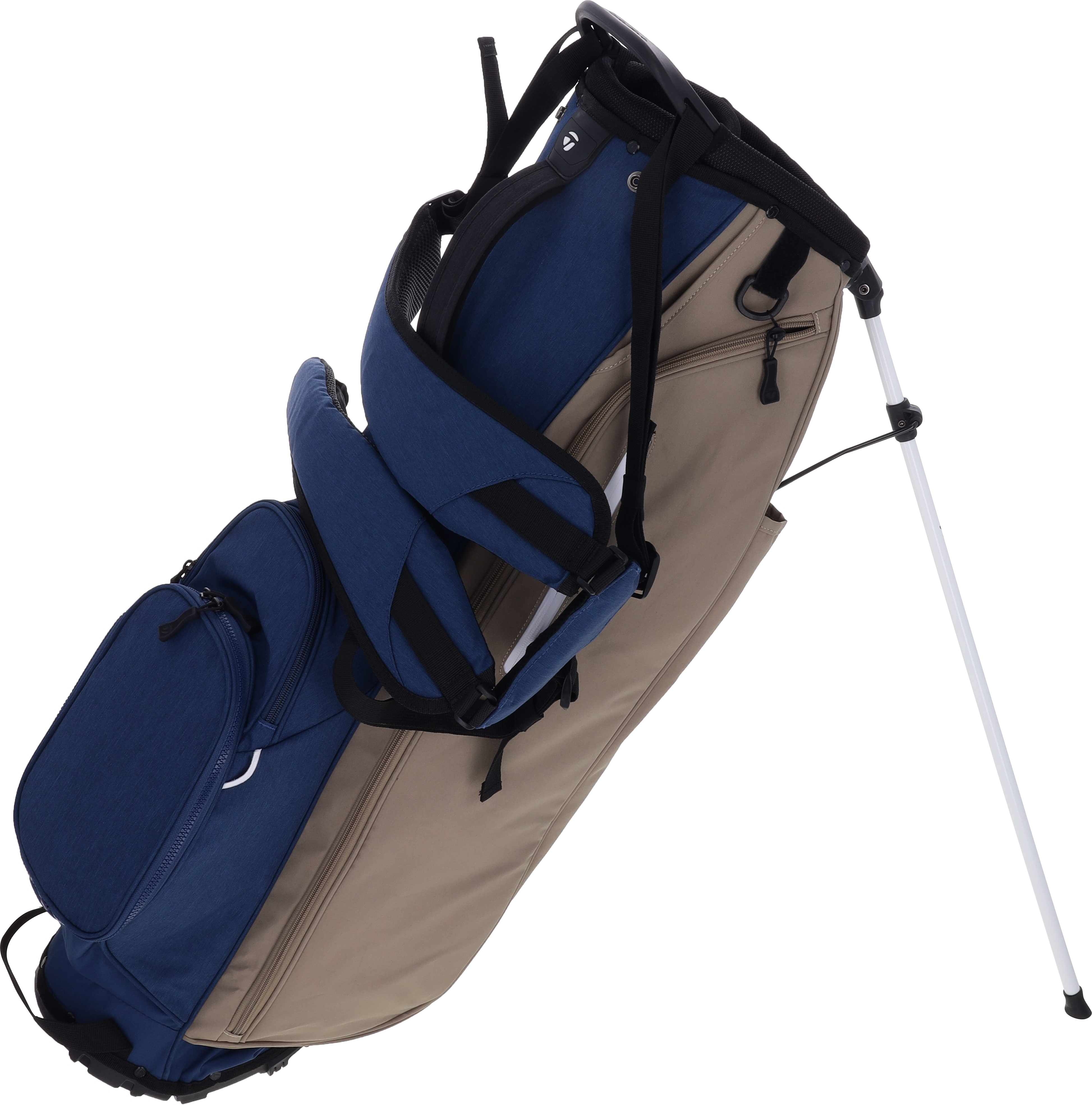 TaylorMade FlexTech No Logo Navy Tan Stand Golf Bag | eBay